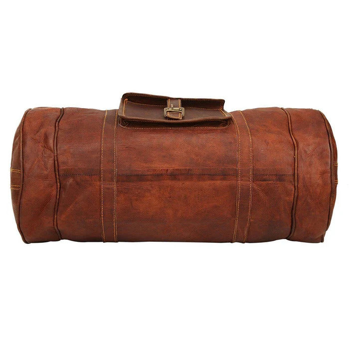 Handcrafted Classic Leather Travel Duffle Bag