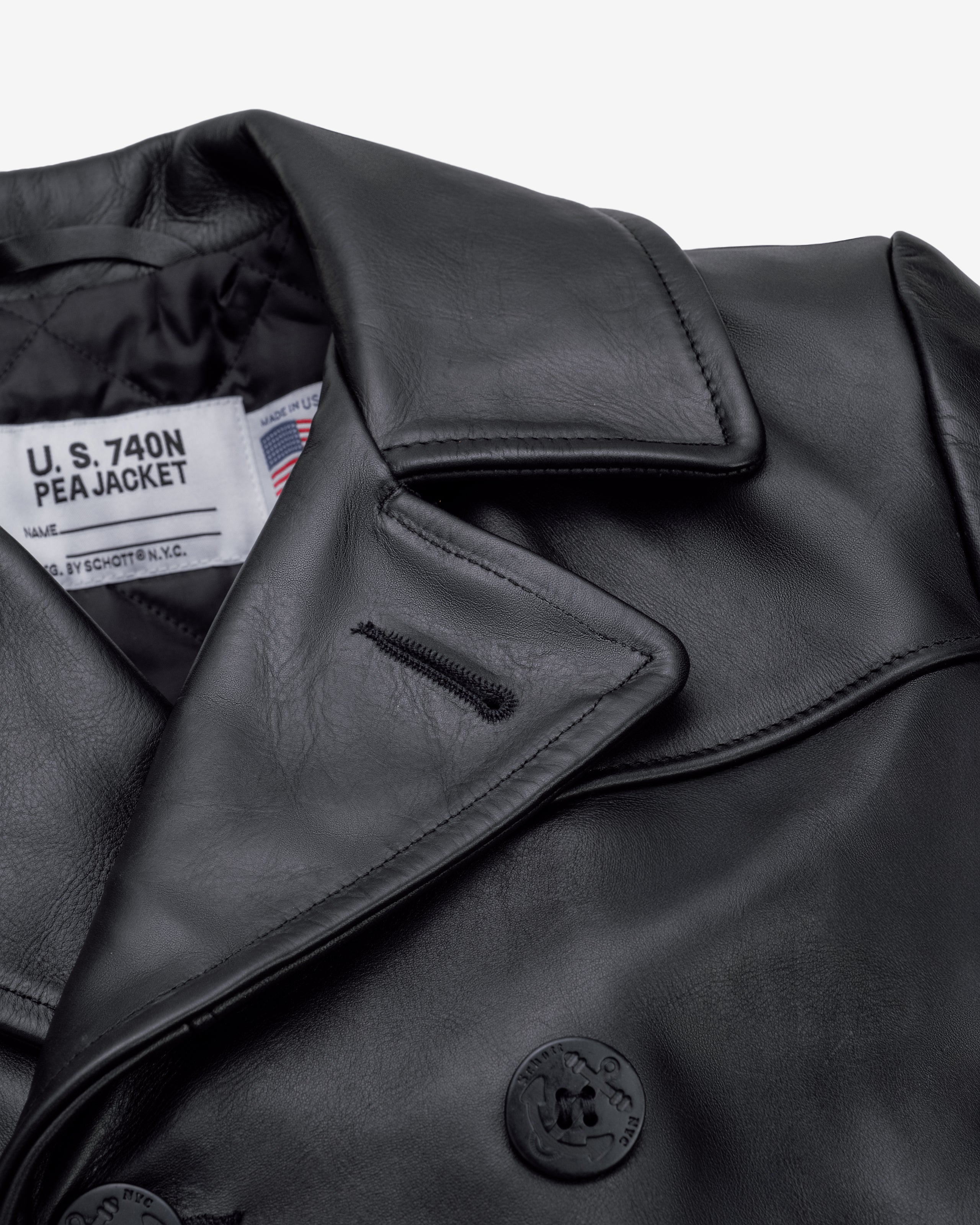140 Cowhide Naval Peacoat