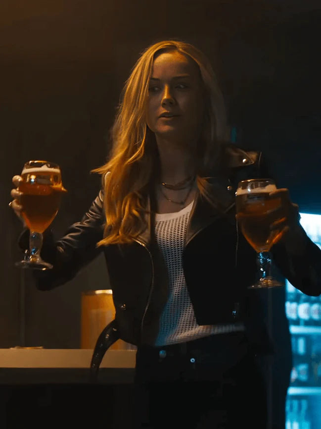 Fast X 2023 Brie Larson Black Leather Jacket (Inspired Style)