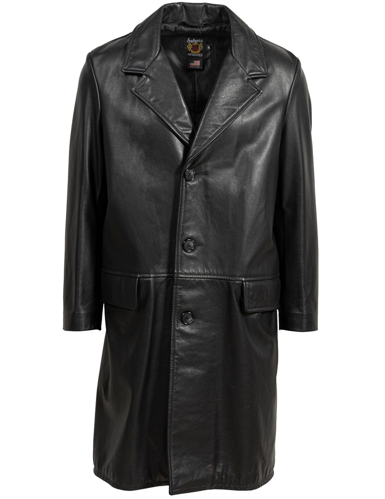 495 Men's Lightweight Cowhide Trench Coat