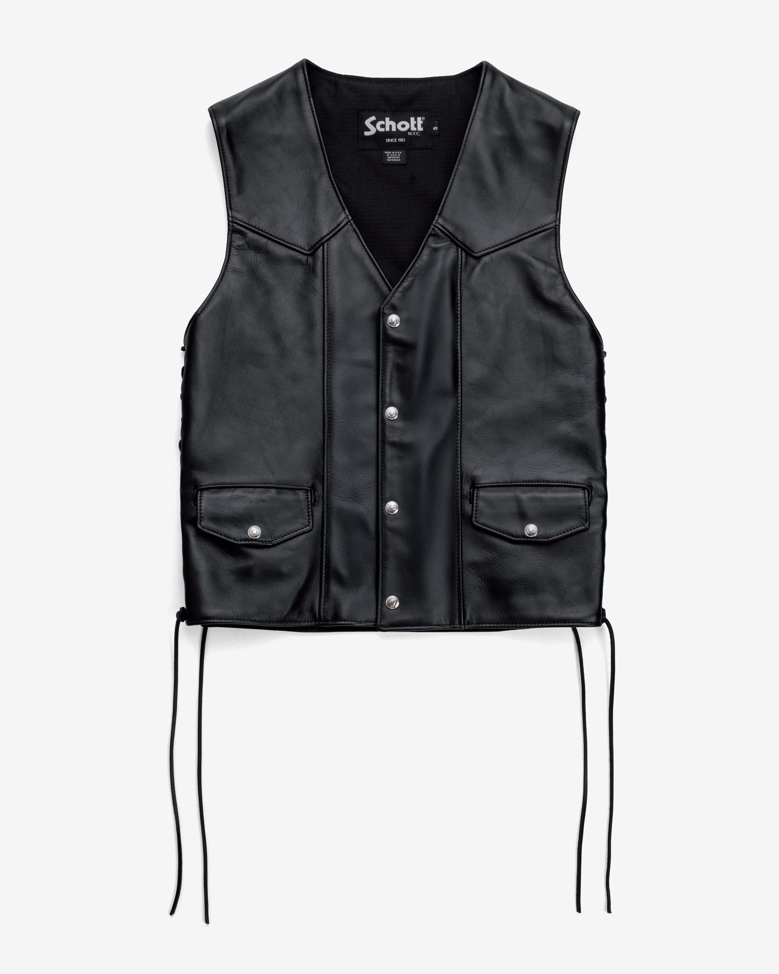 515V Laced Genuine Pebbled Cowhide Club Vest