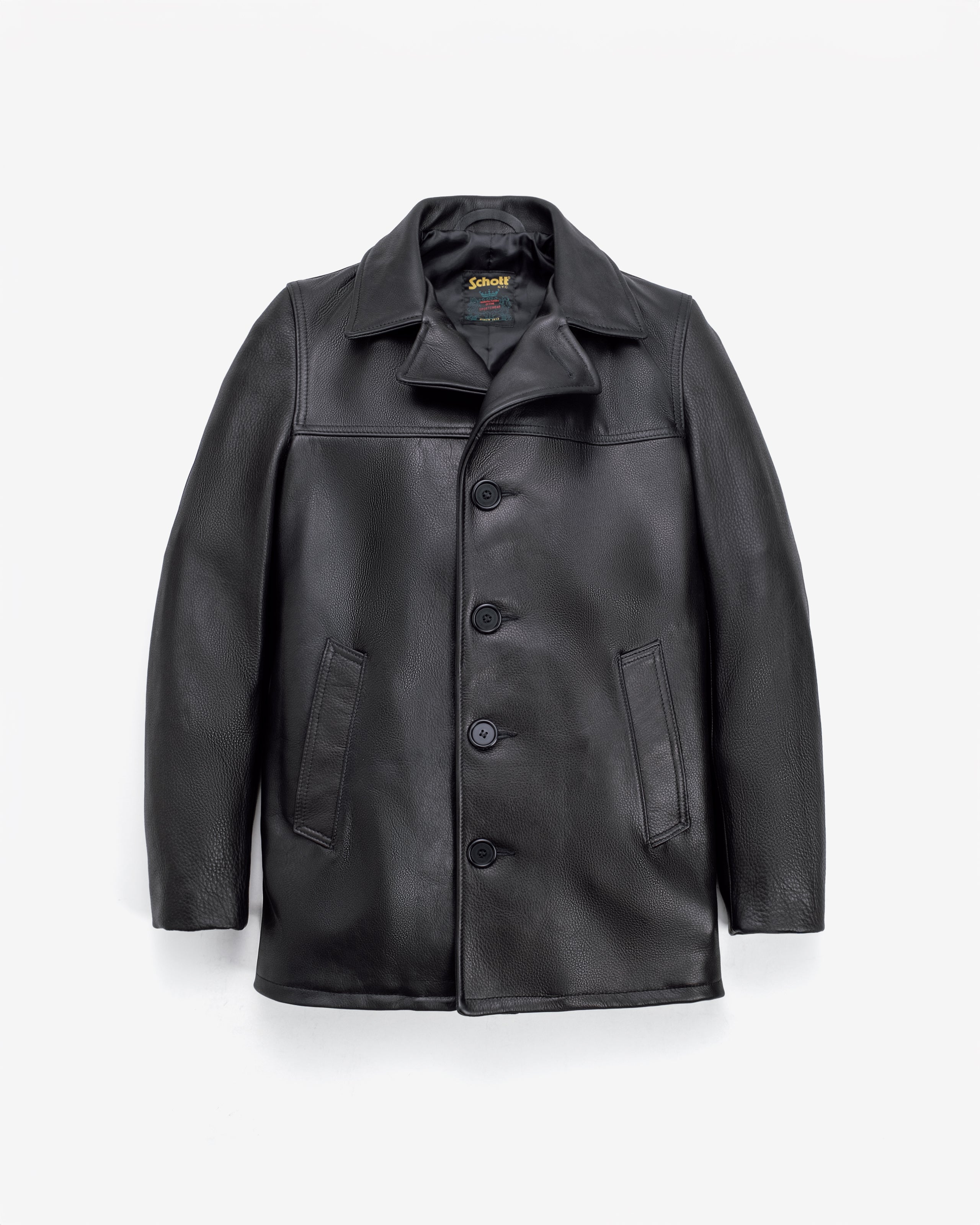 564 Pebbled Cowhide Car Coat