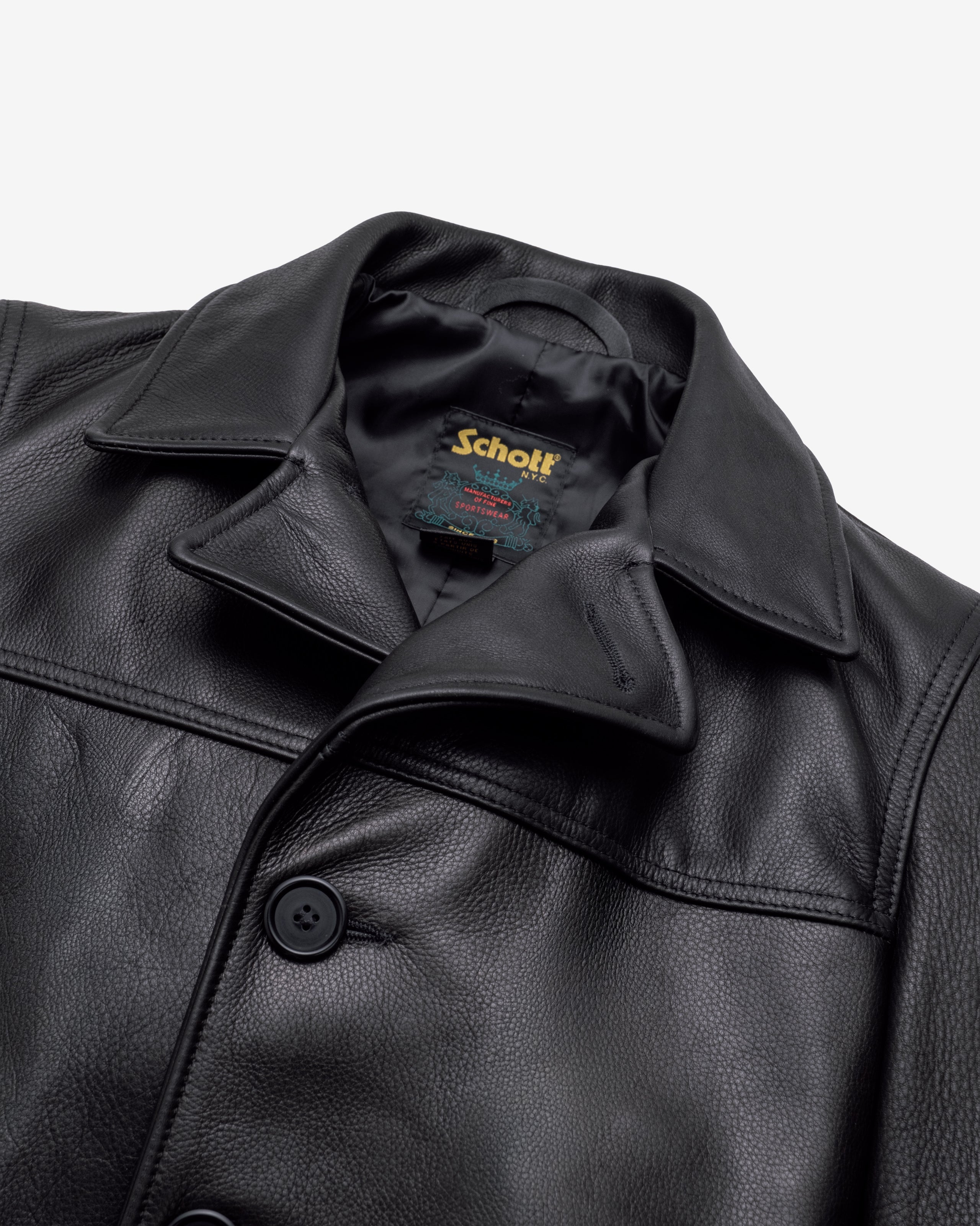 564 Pebbled Cowhide Car Coat