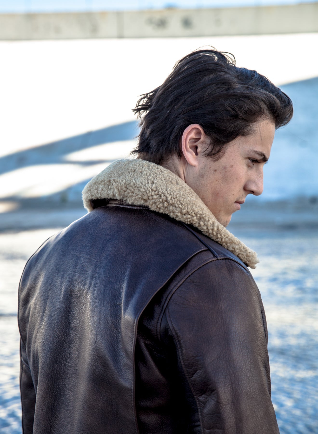 594 Naked Buffalo Leather Bomber Jacket