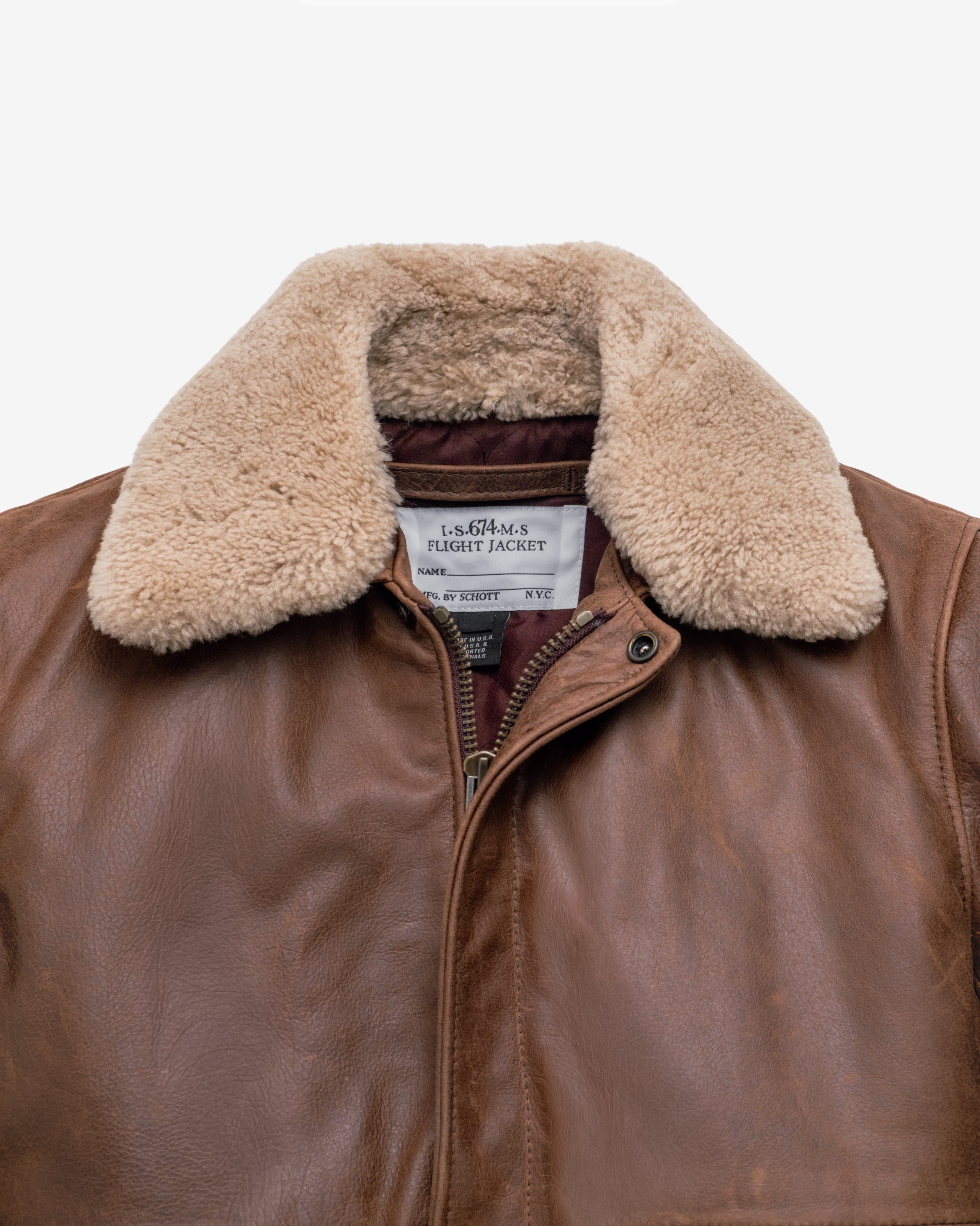 594 Naked Buffalo Leather Bomber Jacket