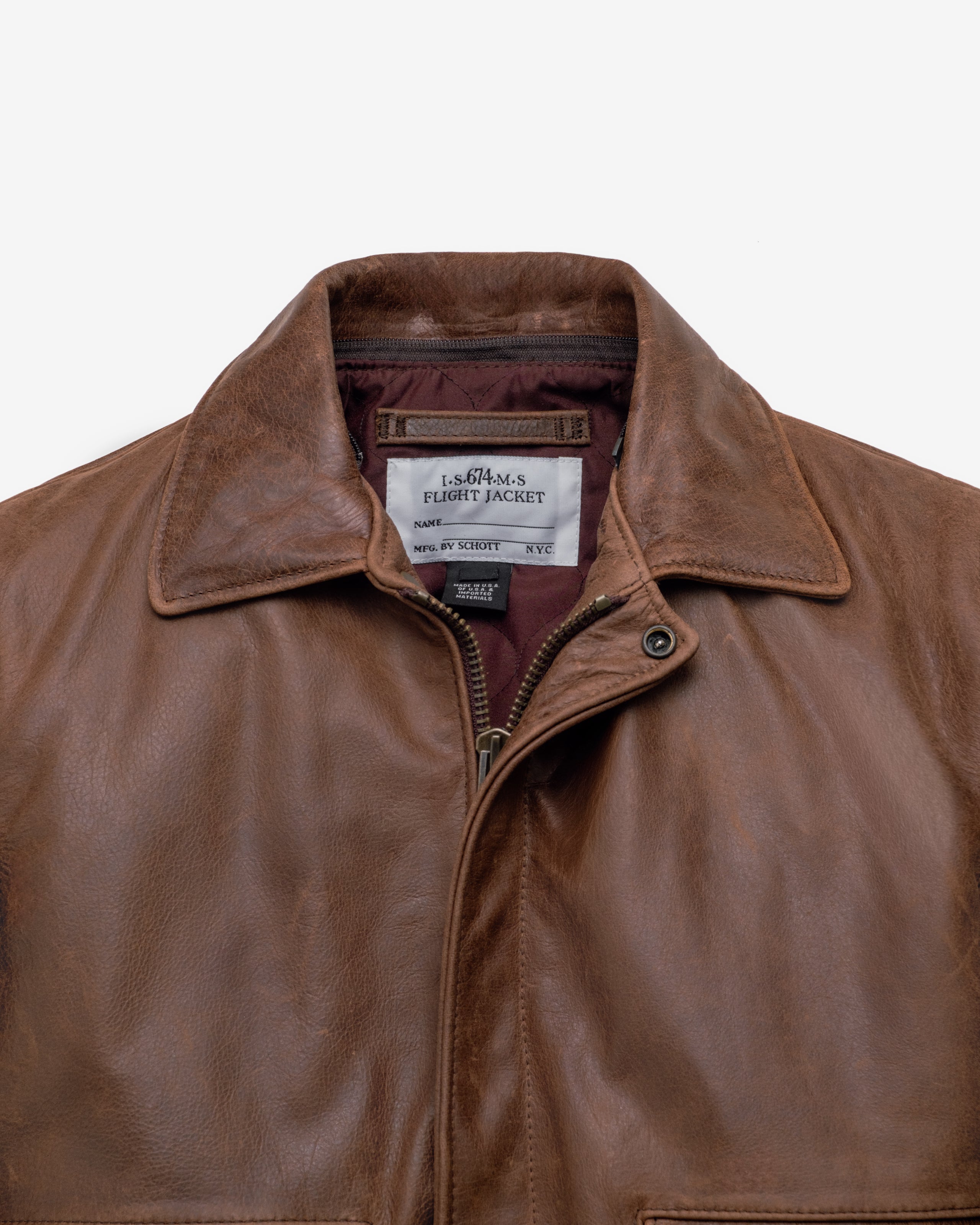 594 Naked Buffalo Leather Bomber Jacket