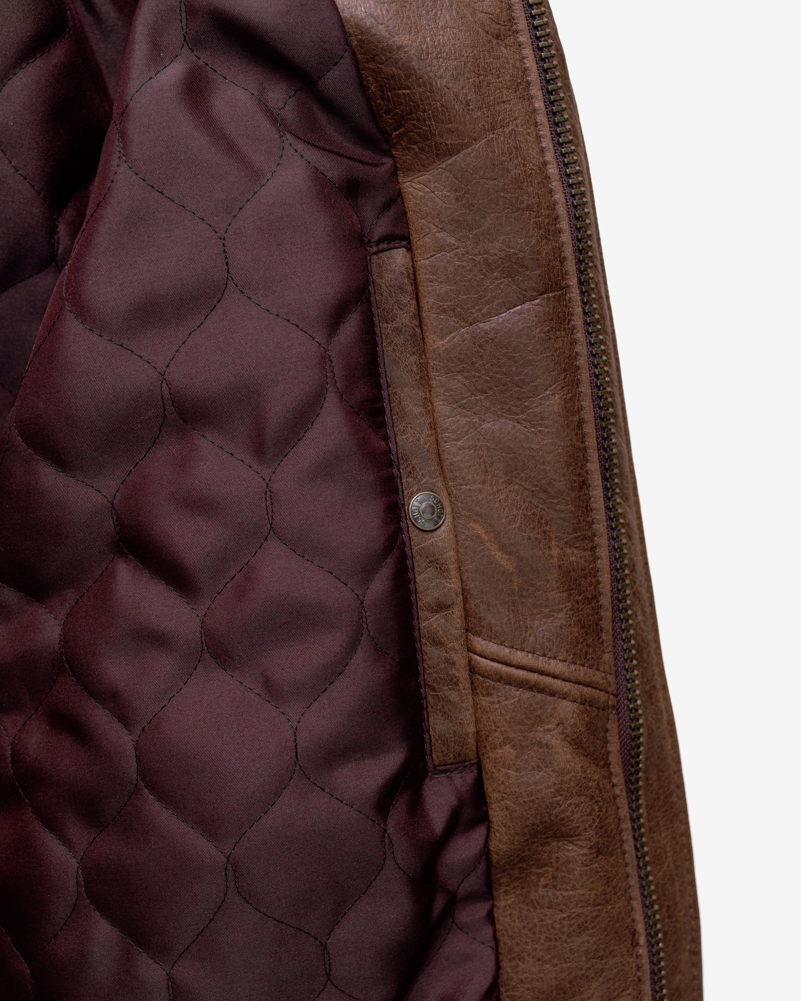 594 Naked Buffalo Leather Bomber Jacket
