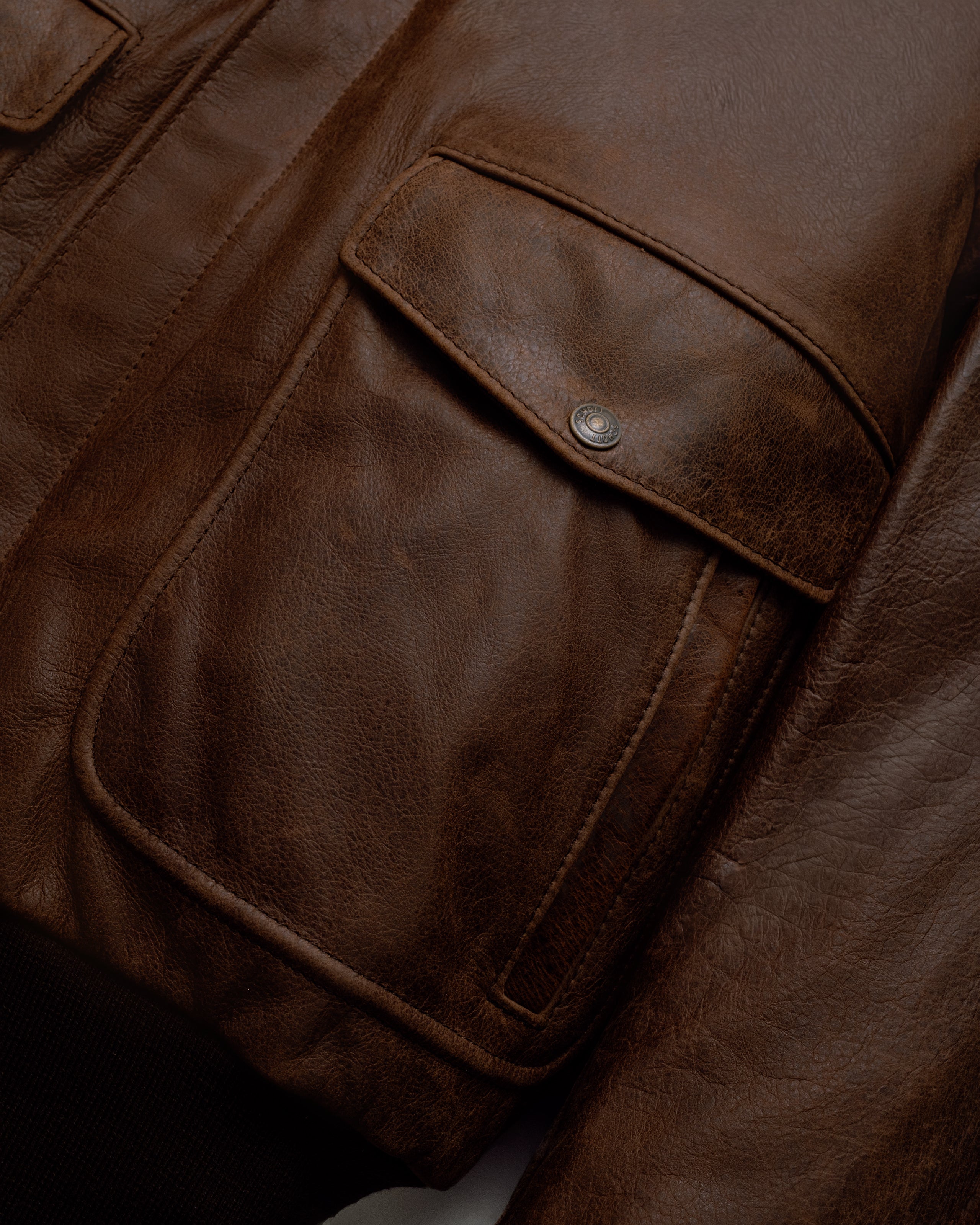594 Naked Buffalo Leather Bomber Jacket