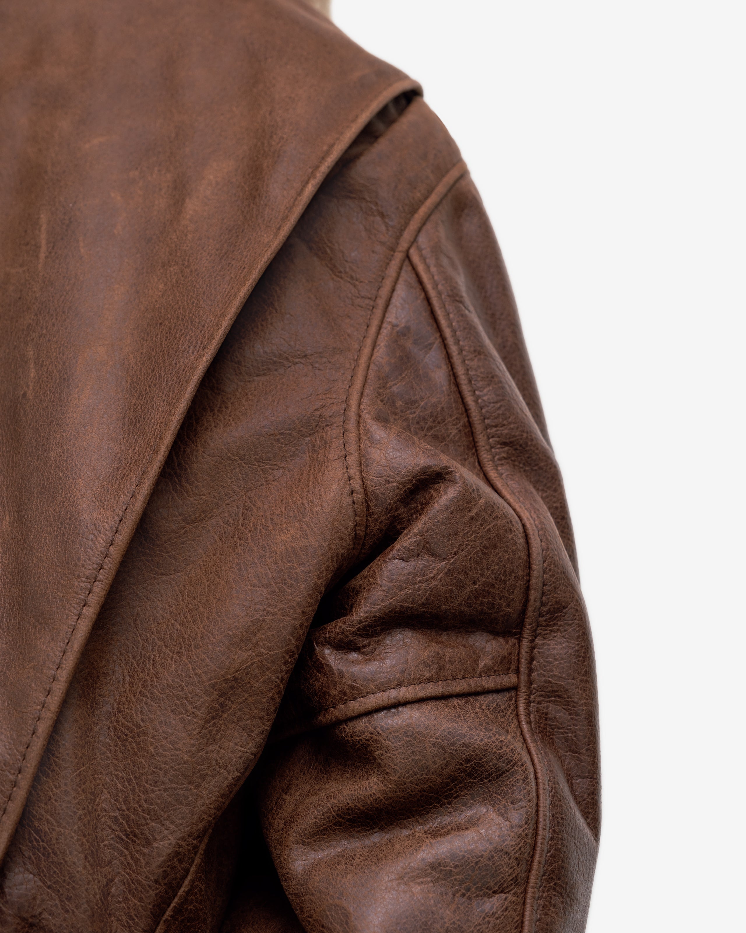 594 Naked Buffalo Leather Bomber Jacket