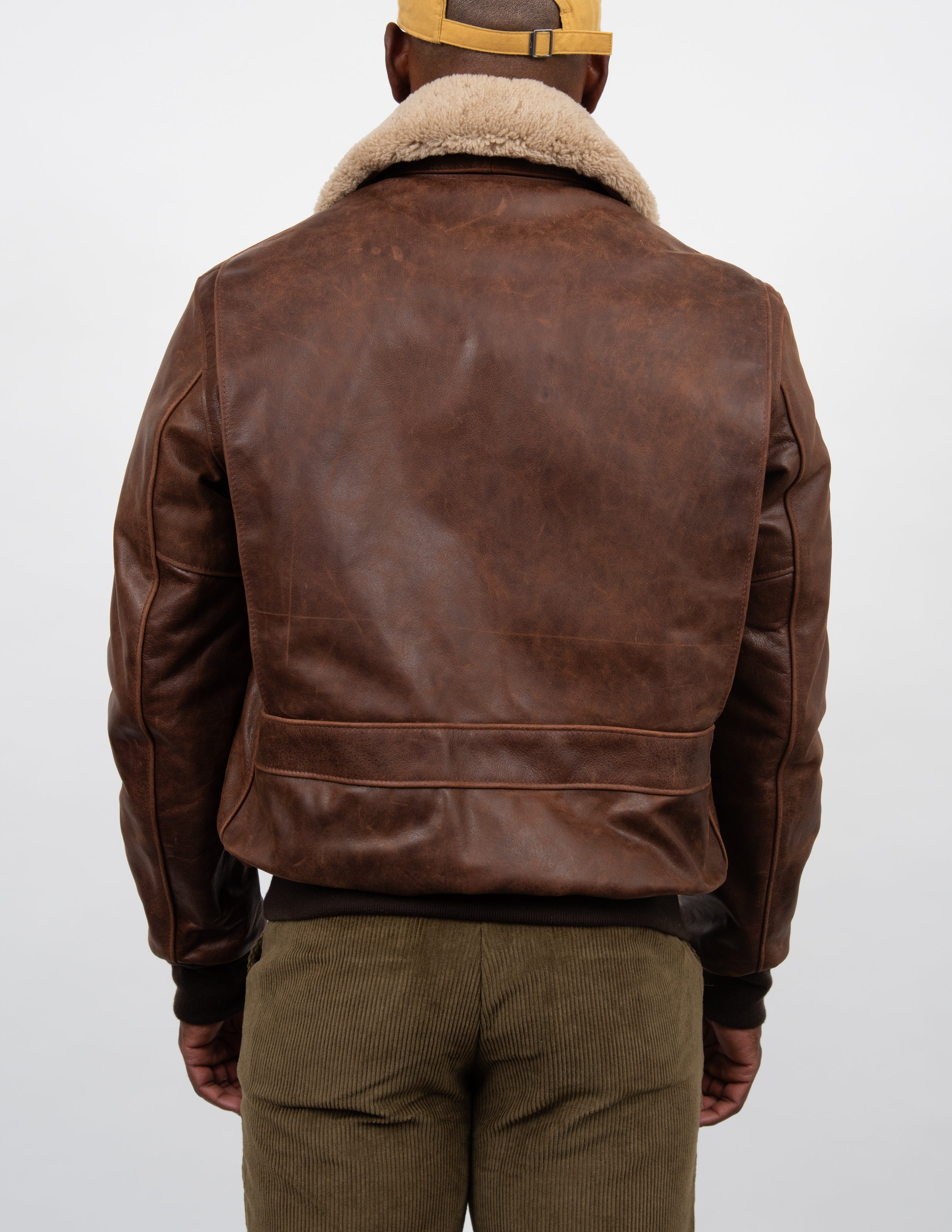 594 Naked Buffalo Leather Bomber Jacket