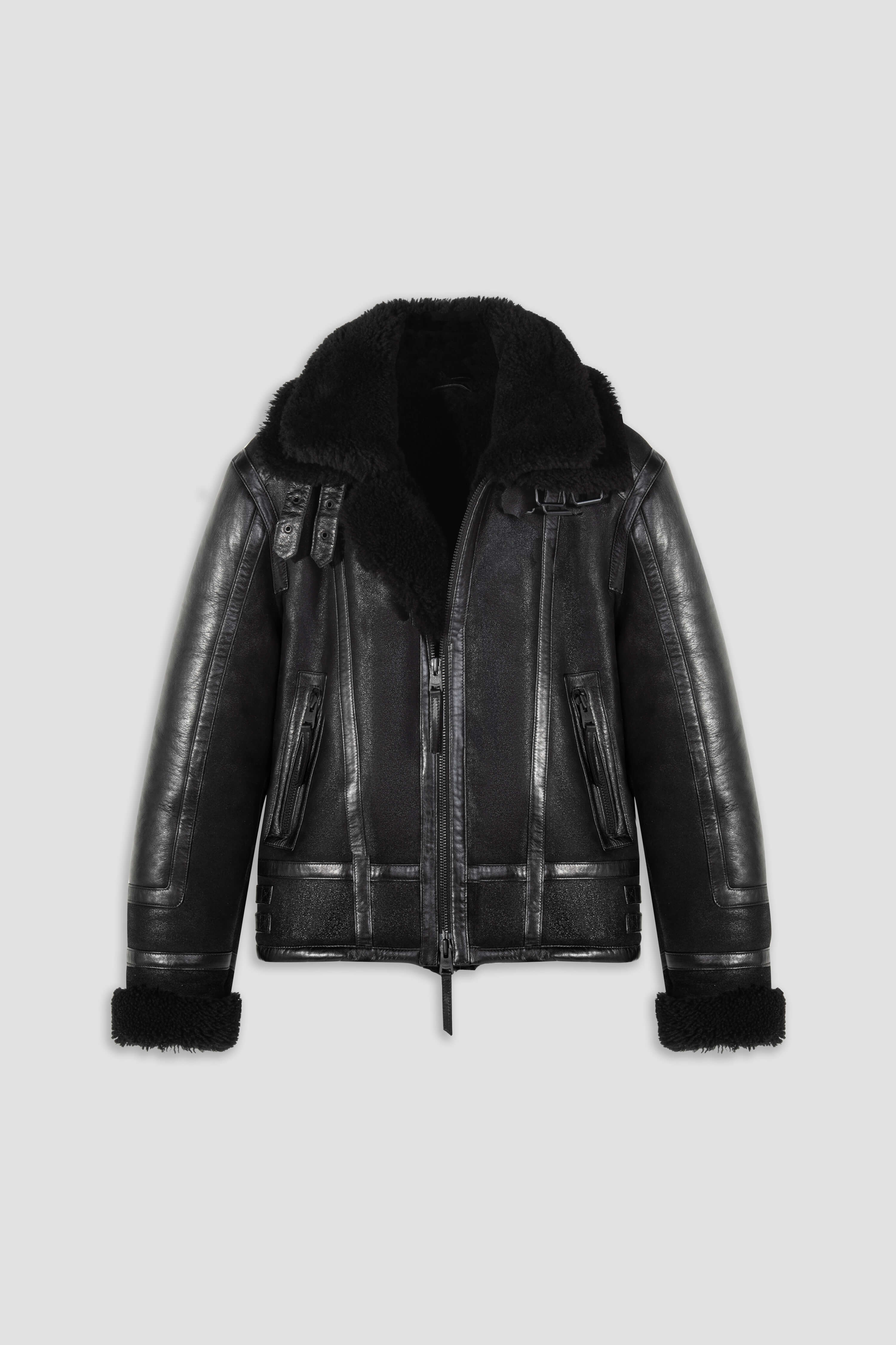 Bronx: Noir Shearling Jacket (Man)