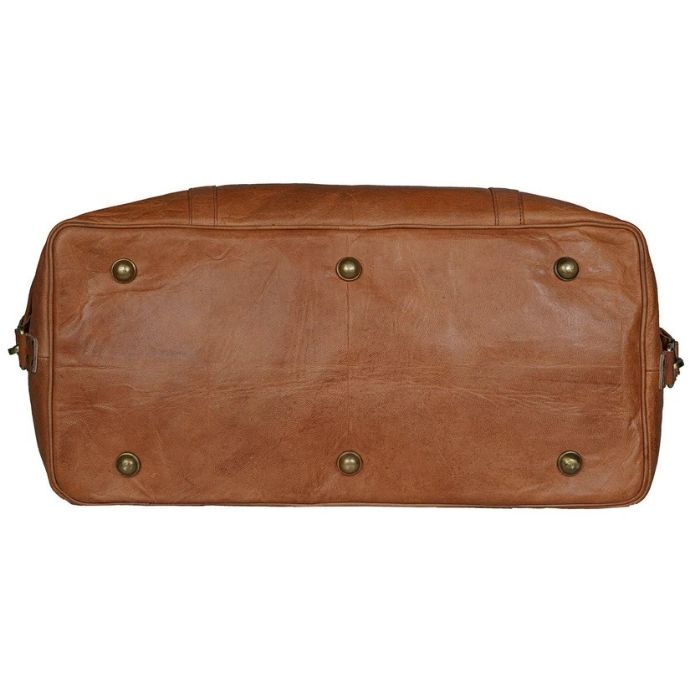 Chicago Brown Leather Duffle Bag