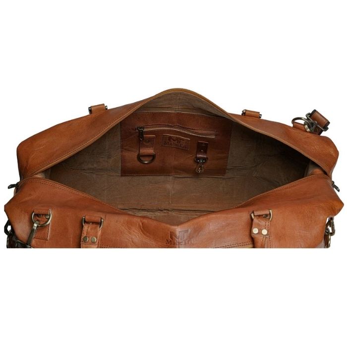 Chicago Brown Leather Duffle Bag