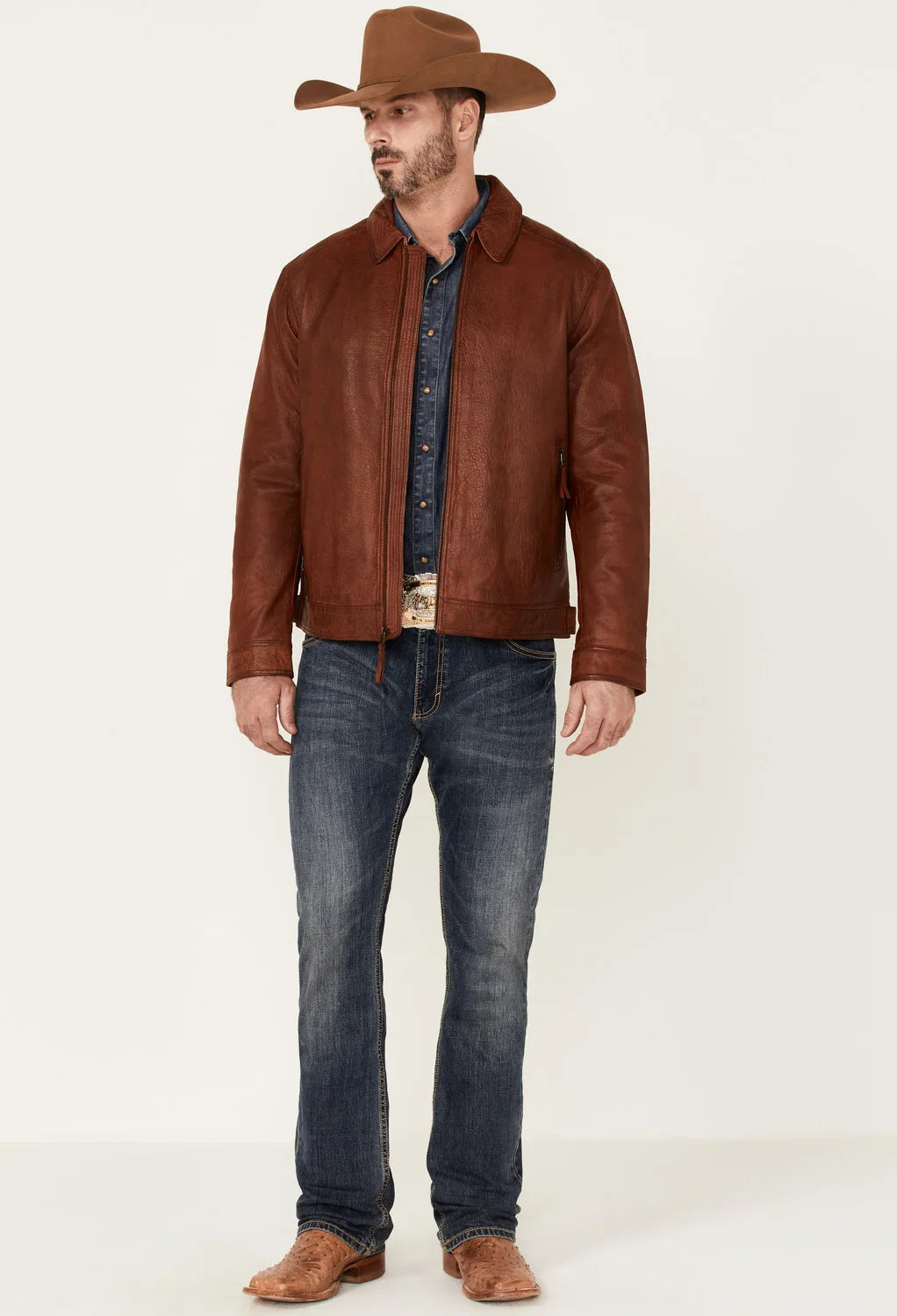 Convoy Rugged Lamb Leather Jacket