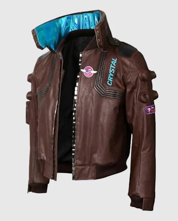 Cyberpunk-2077 Brown Bomber Samurai Jacket