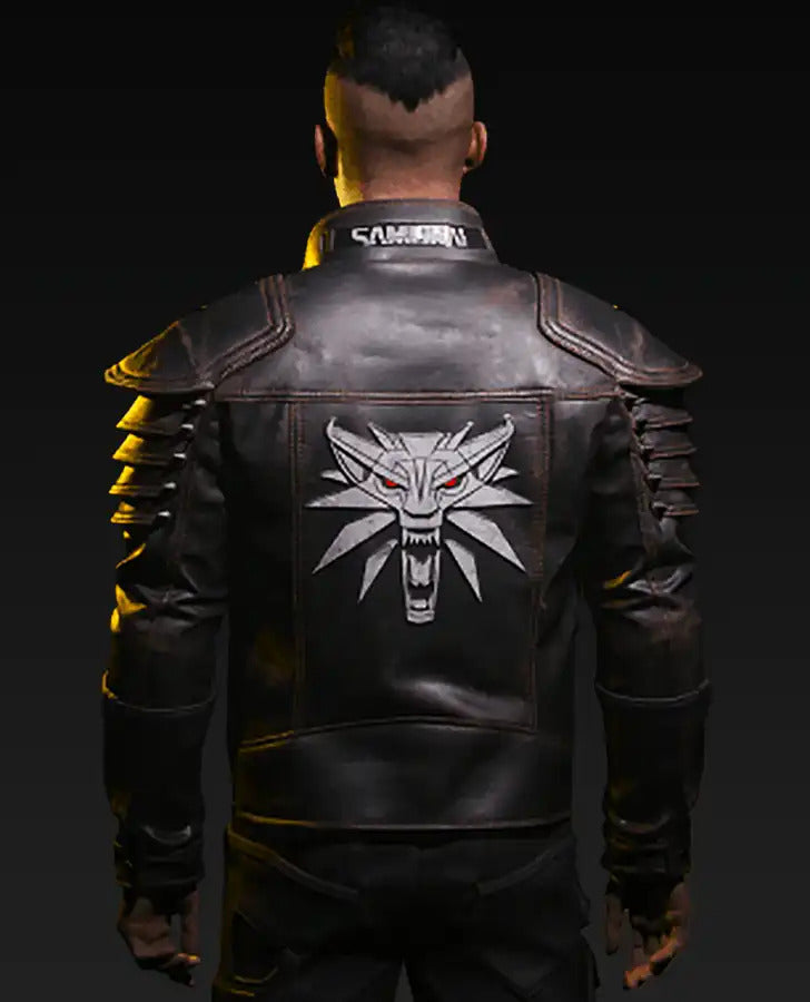 Cyberpunk 2077 Samurai Wolf School Leather Jacket