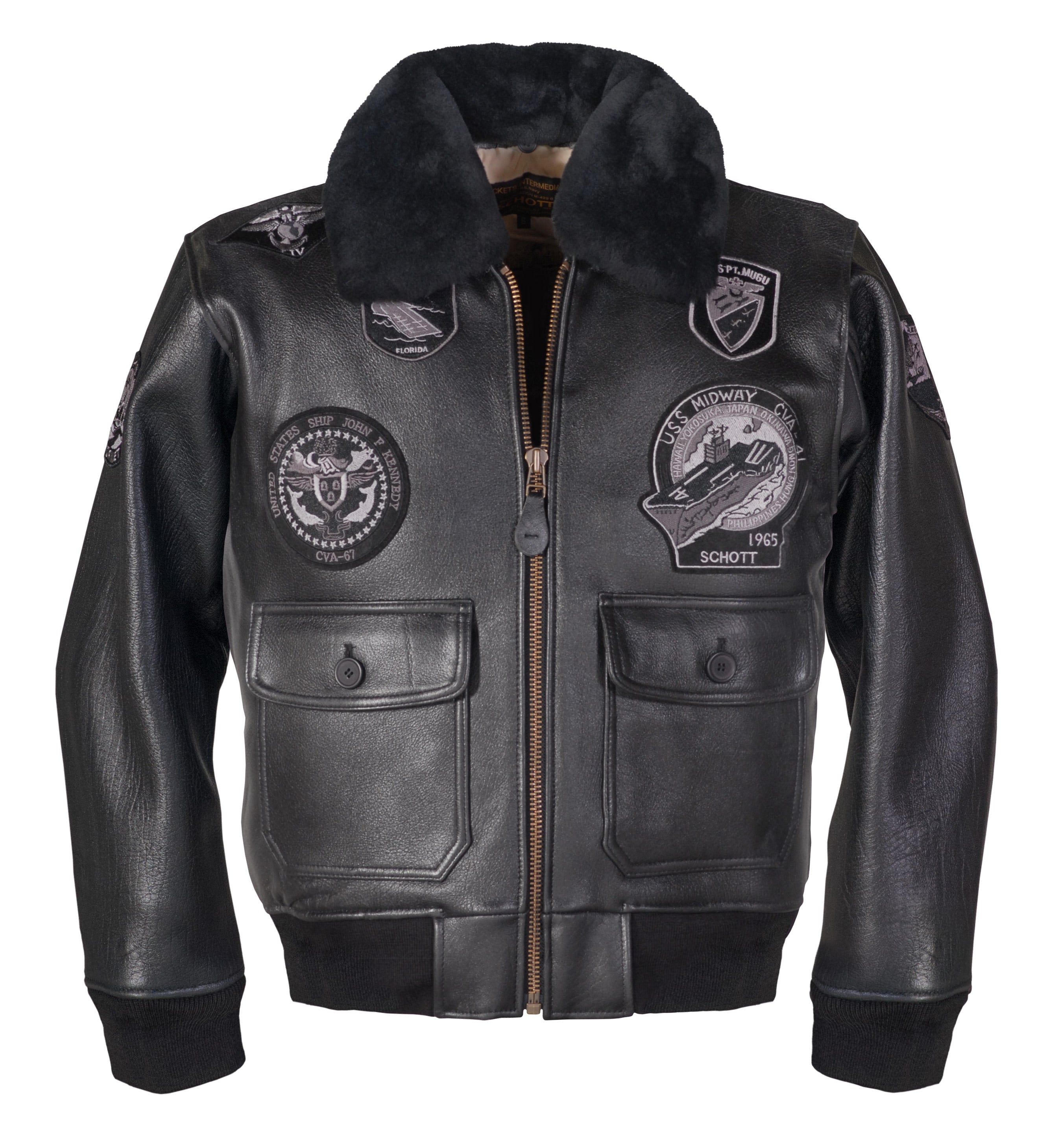 G1TG G-1 Wings of Gold Leather Bomber Jacket