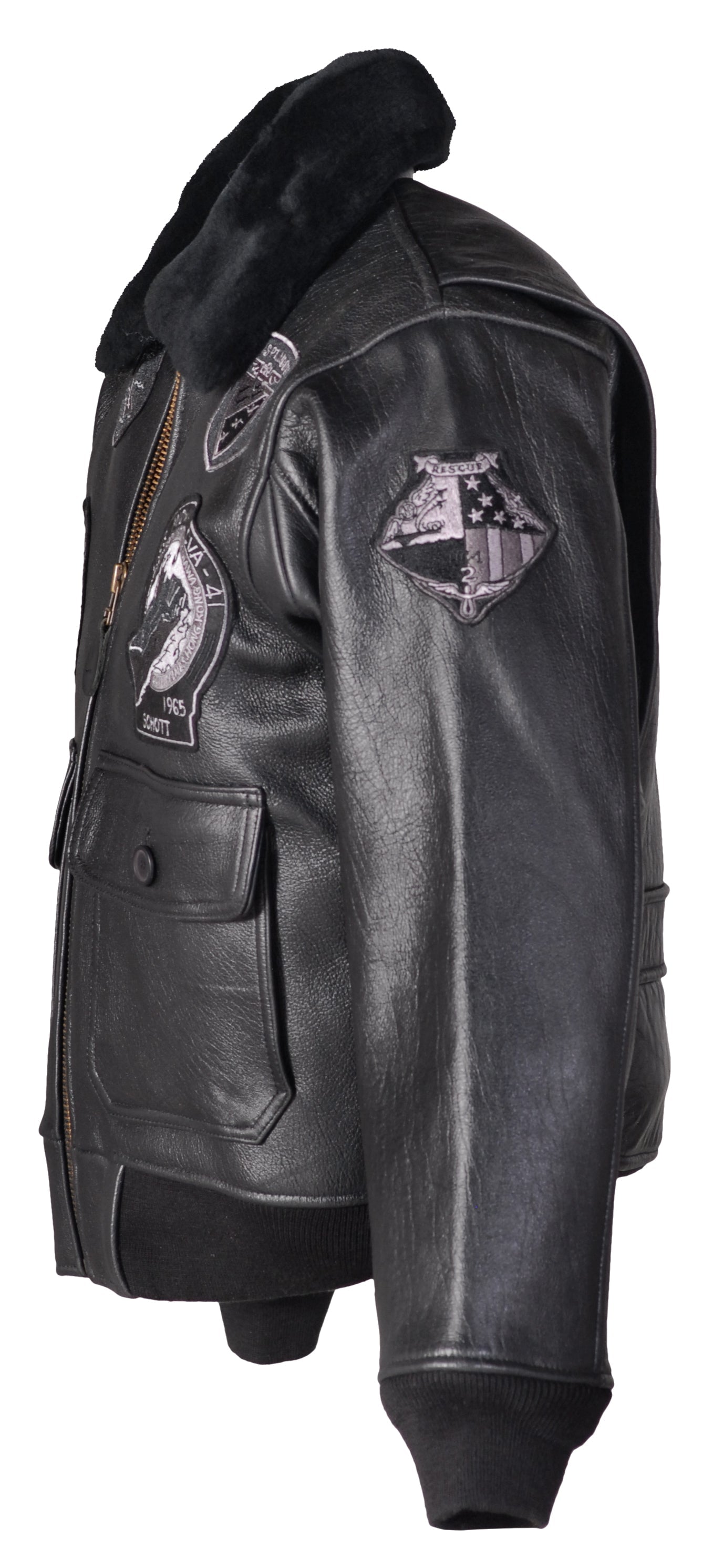 G1TG G-1 Wings of Gold Leather Bomber Jacket
