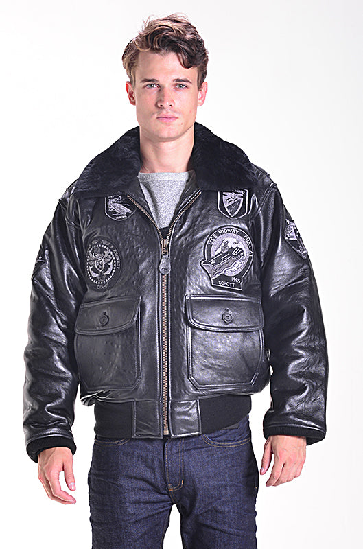 G1TG G-1 Wings of Gold Leather Bomber Jacket