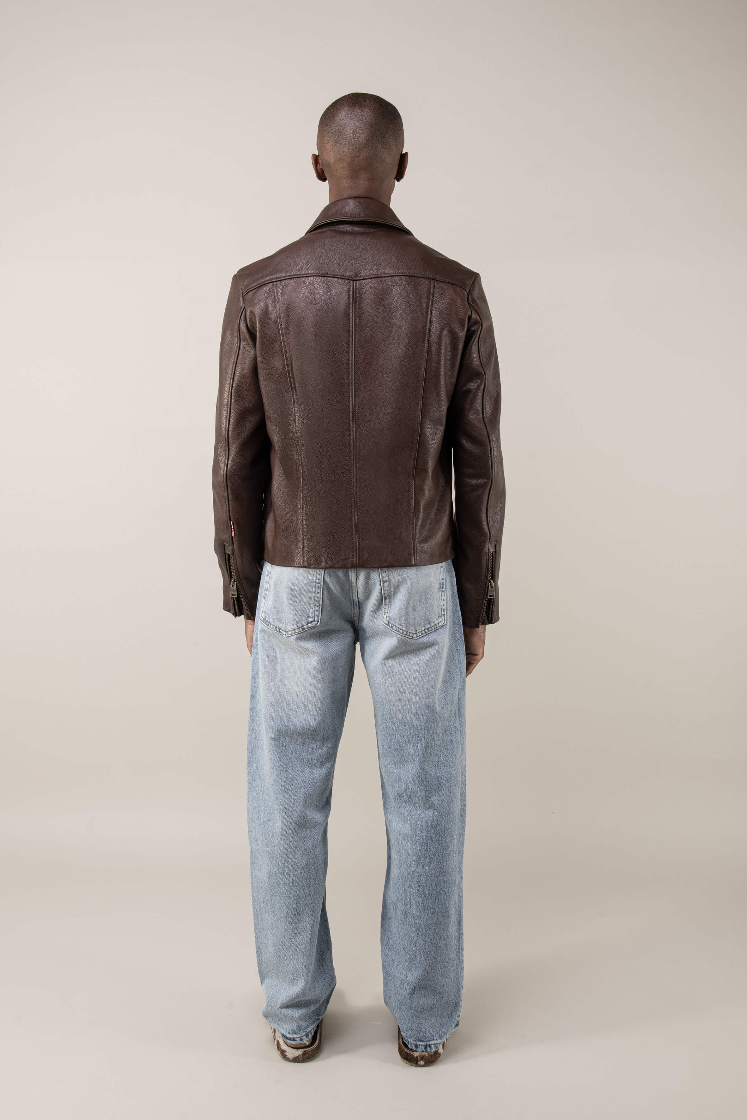 Hendrix: Vintage Brown Leather Jacket (Man)