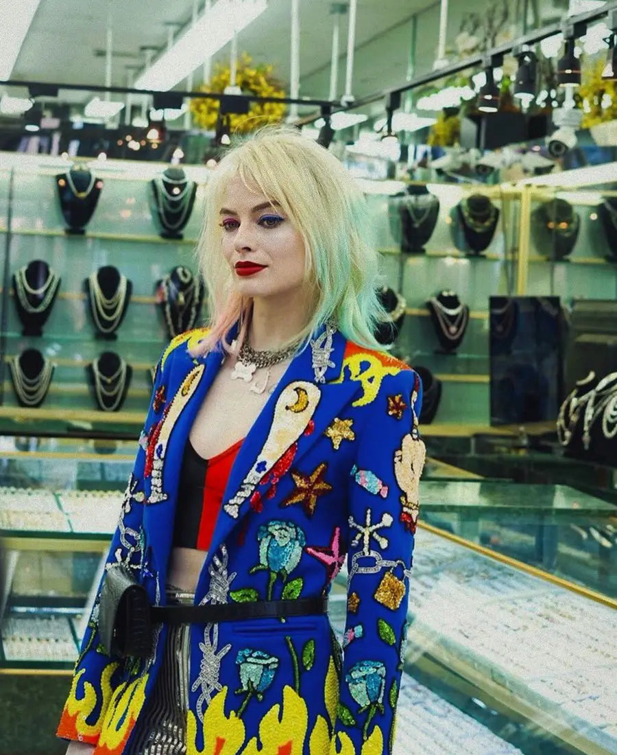 Birds Of Prey Harley Quinn Blue Blazer (Inspired Style)