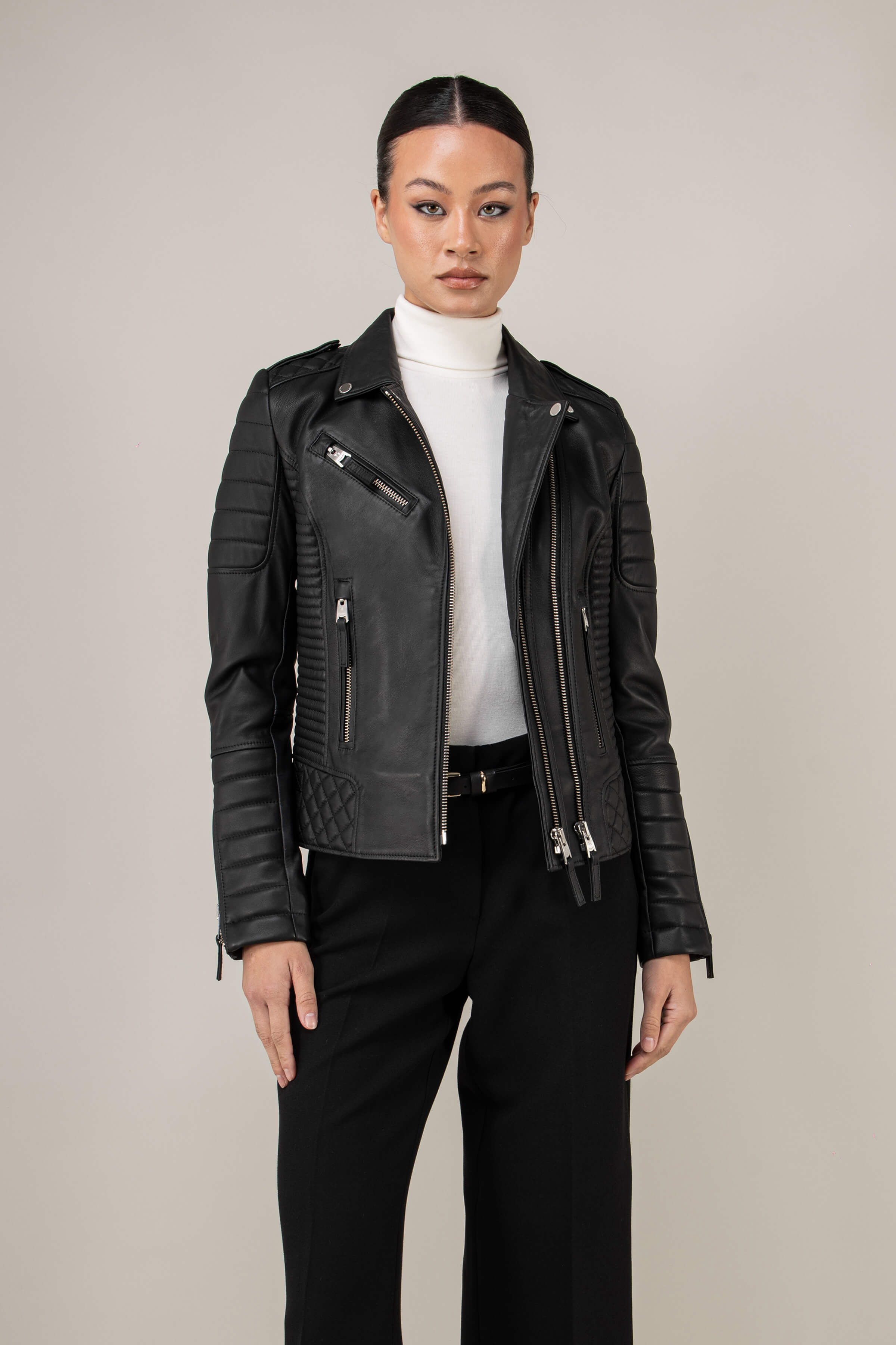 Kay Michaels 3.0 Leather Jacket Tall (Woman)