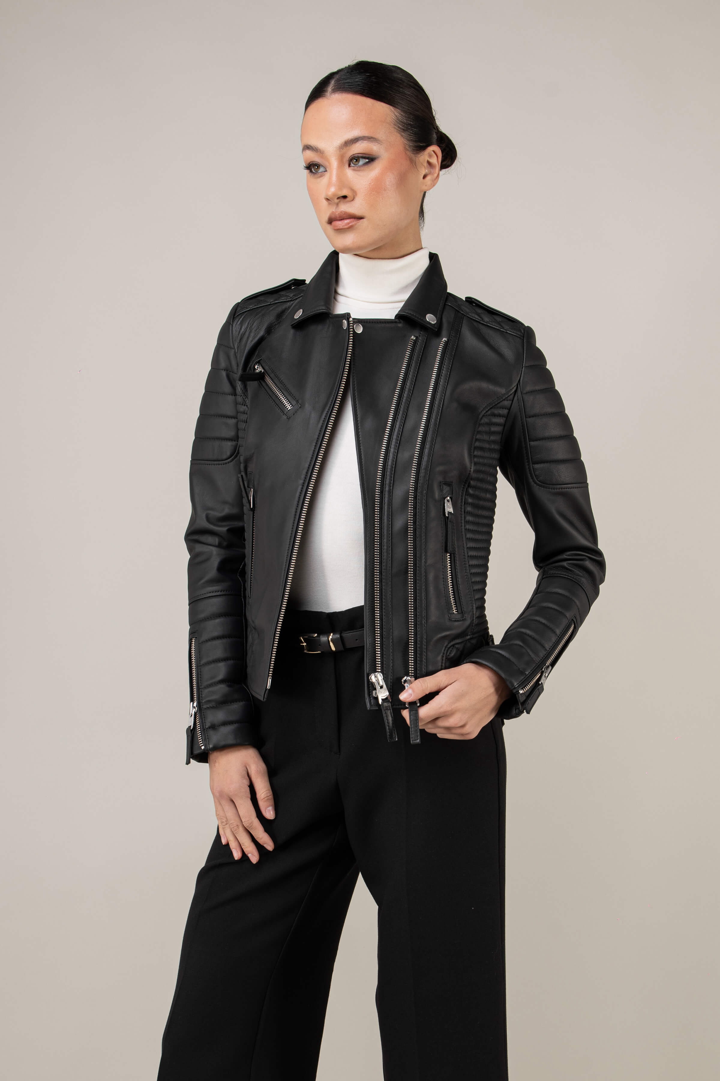 Kay Michaels 3.0 Leather Jacket Tall (Woman)