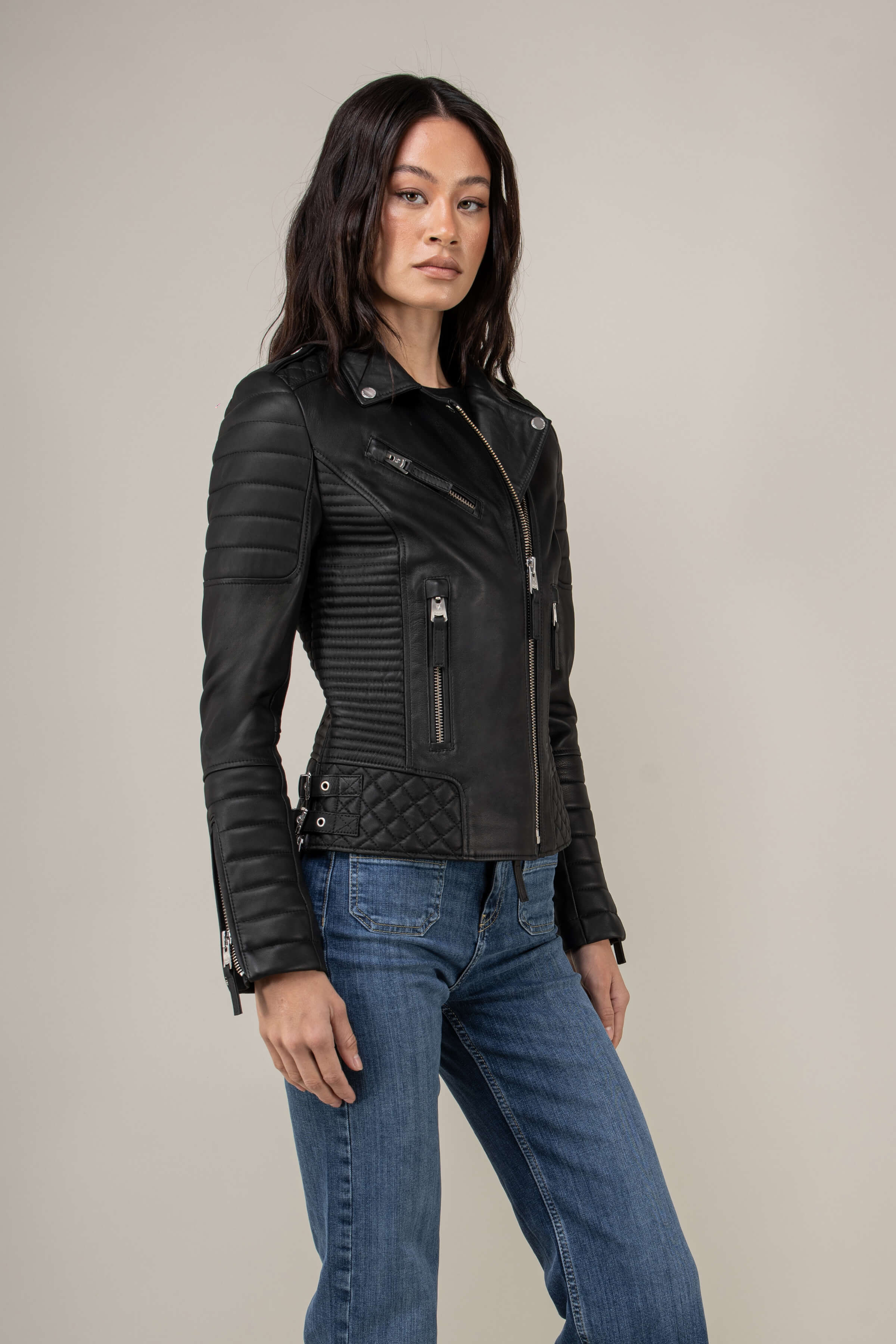 Kay Michaels 3.0 Leather Jacket Tall (Woman)