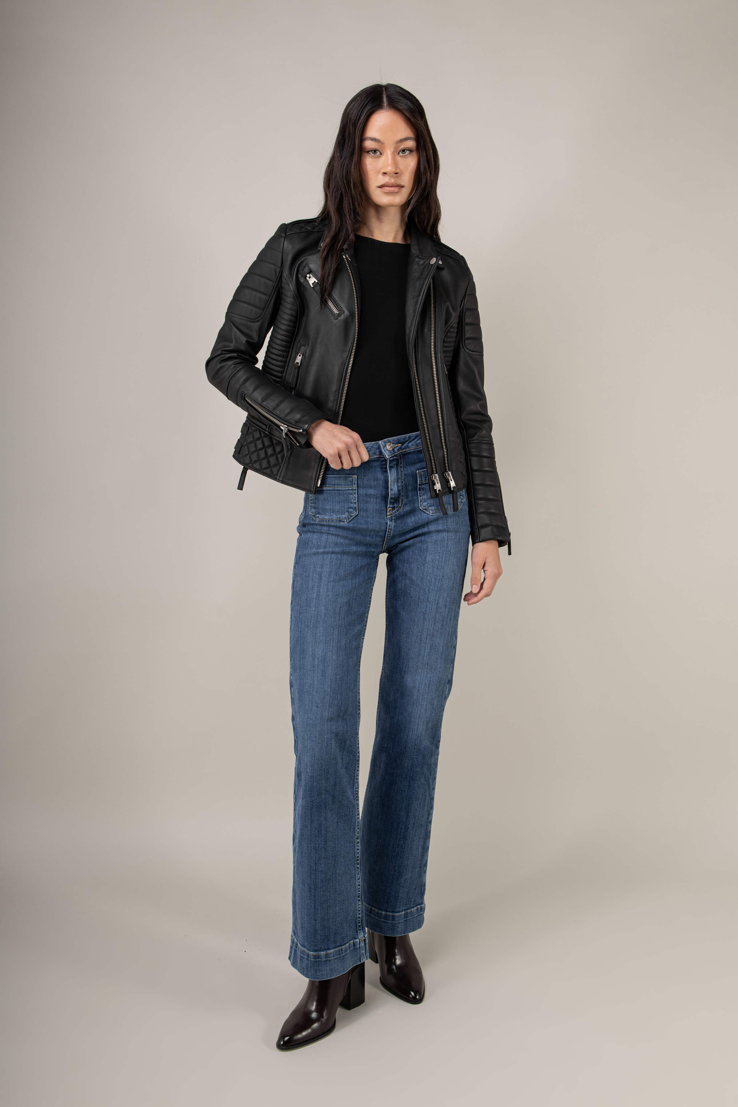 Kay Michaels 3.0 Leather Jacket Tall (Woman)