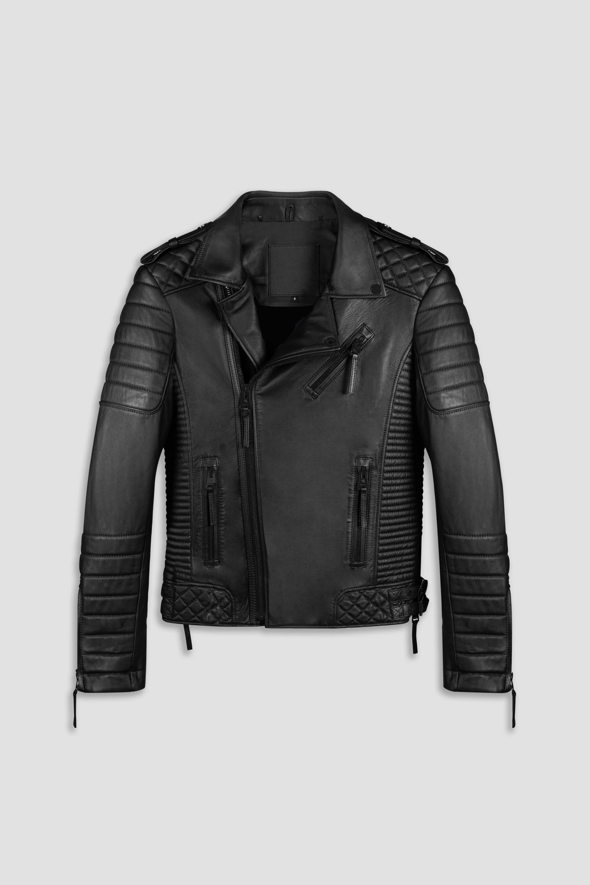 Kay Michaels 3.0 Matte Black Hardware Leather Jacket (Man)