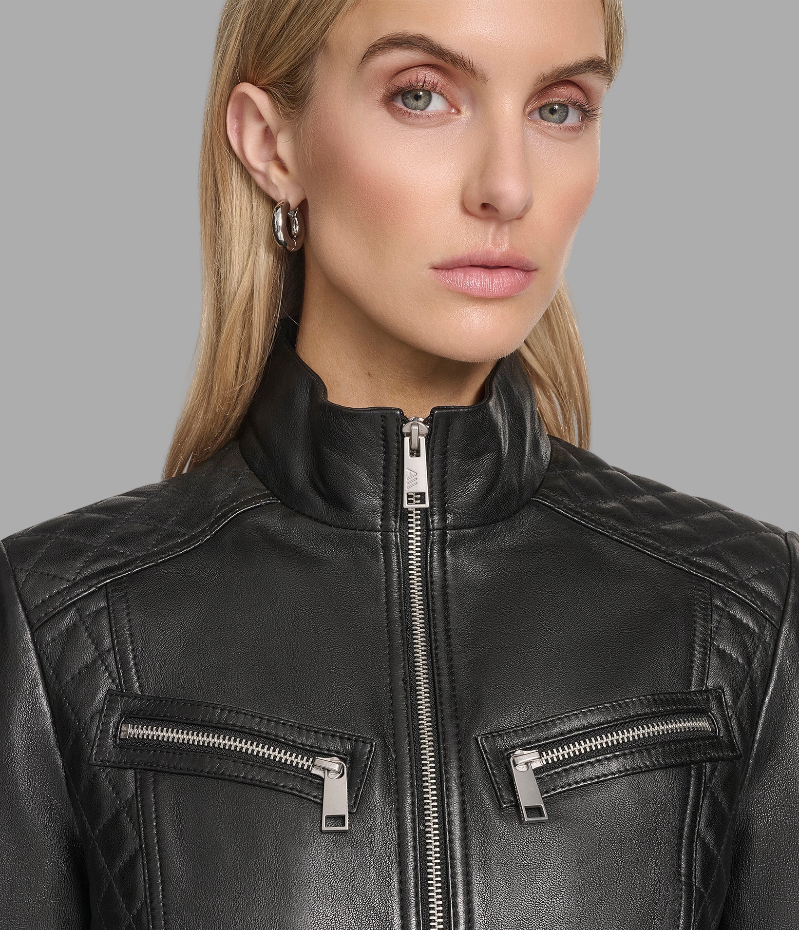 Mikel Leather Racer Jacket