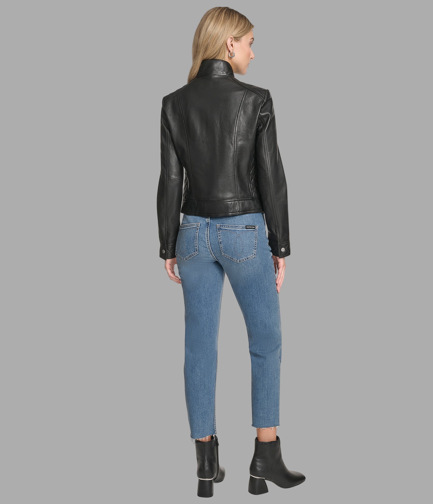 Mikel Leather Racer Jacket