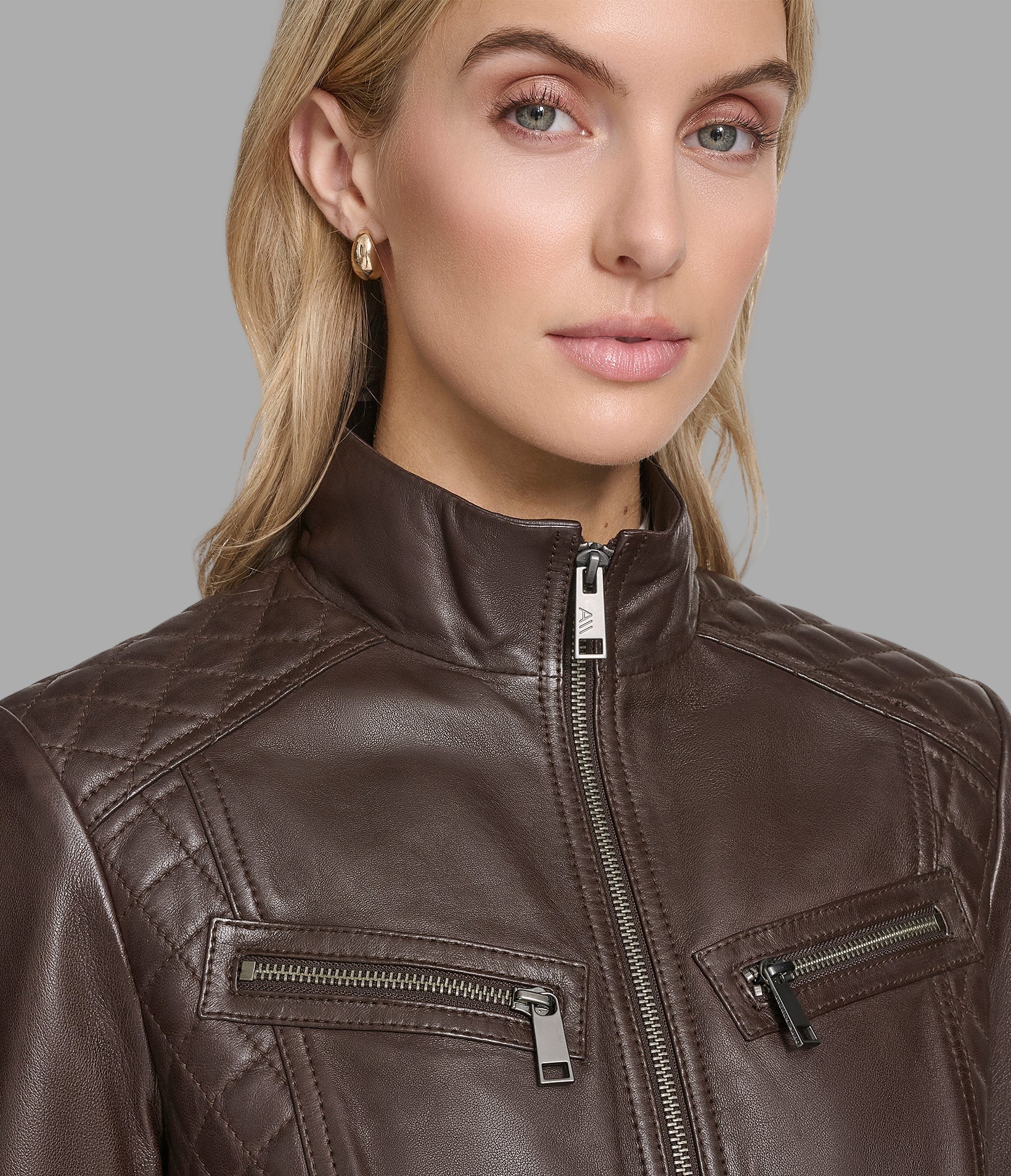 Mikel Leather Racer Jacket