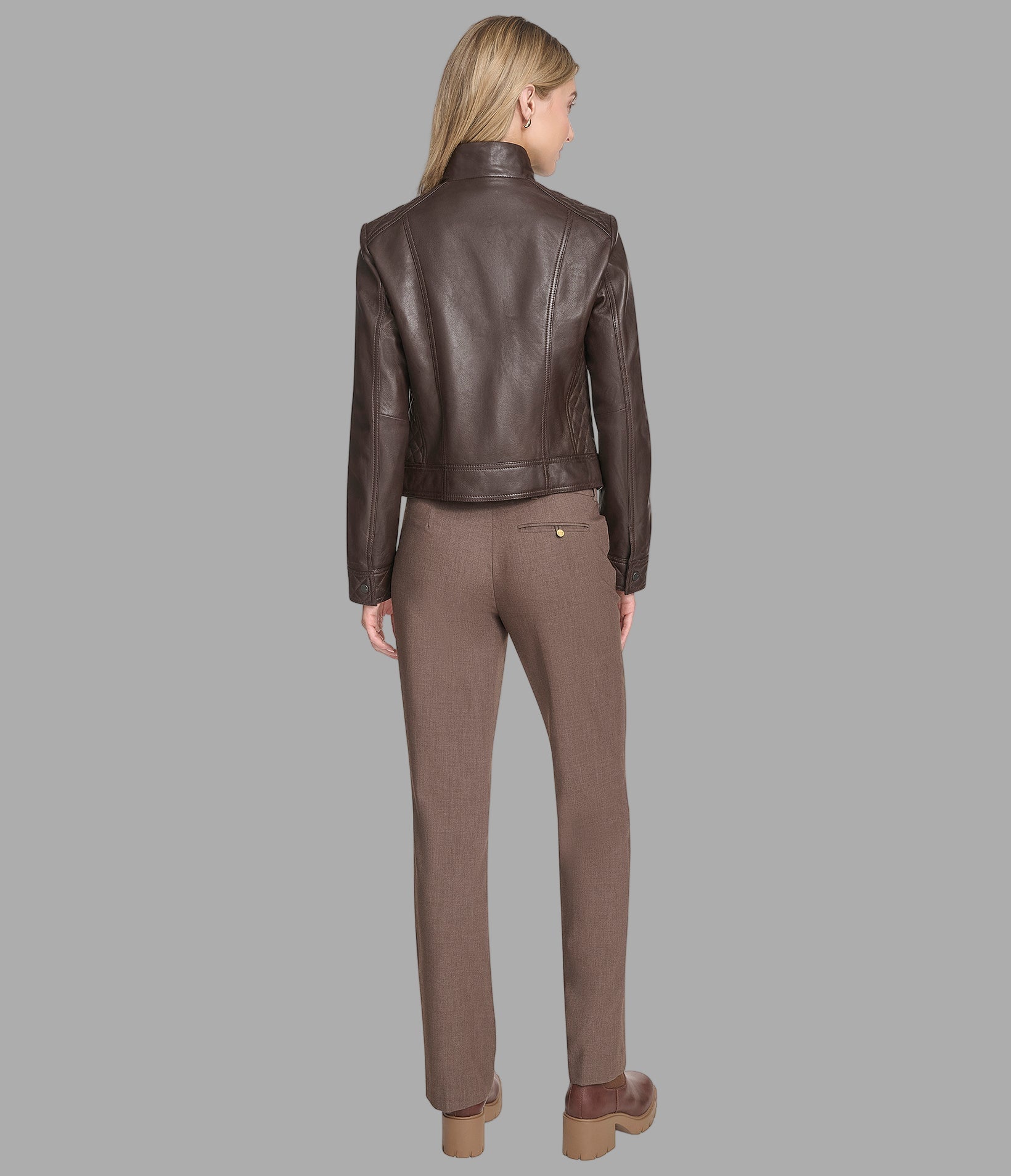 Mikel Leather Racer Jacket