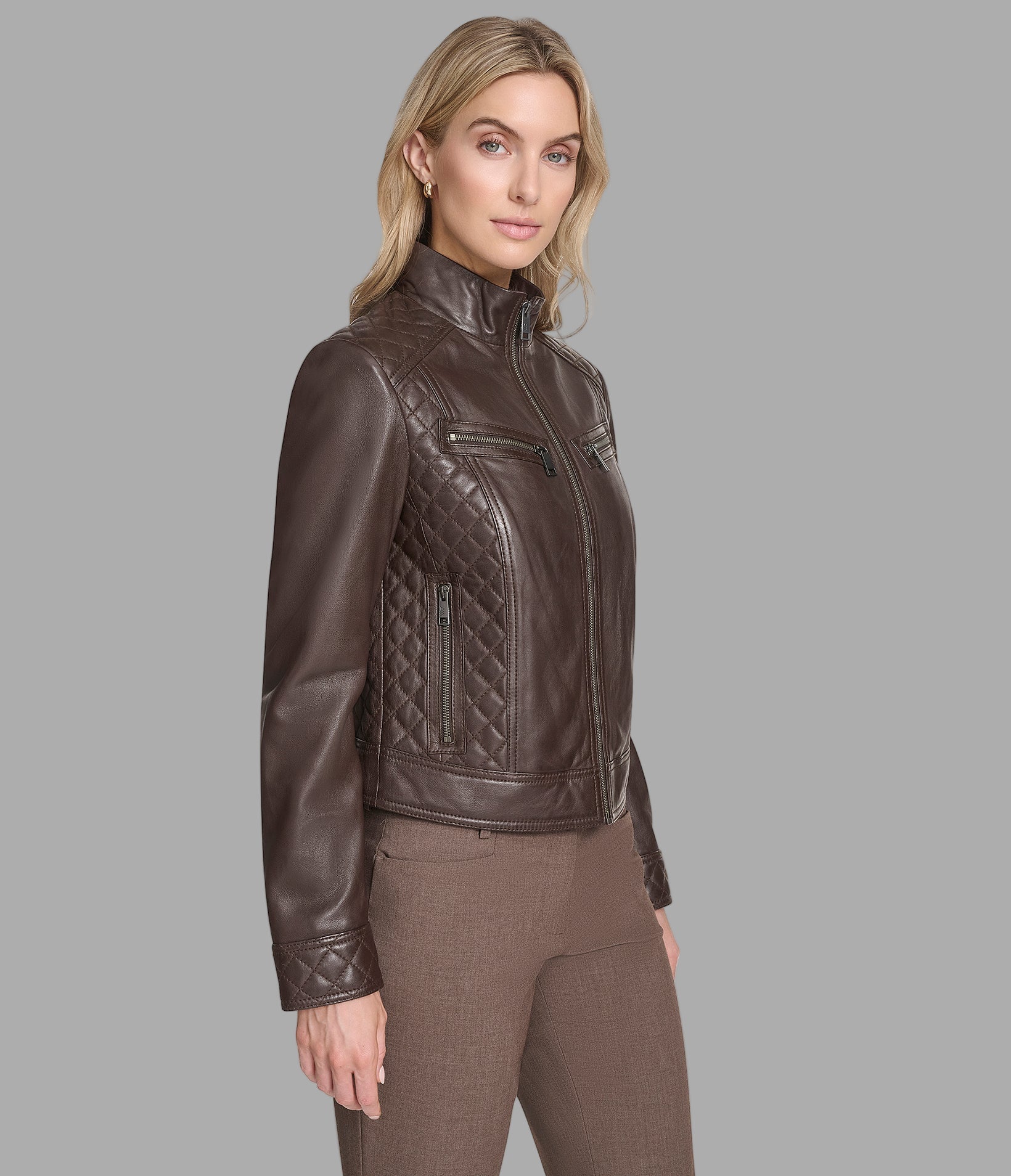 Mikel Leather Racer Jacket
