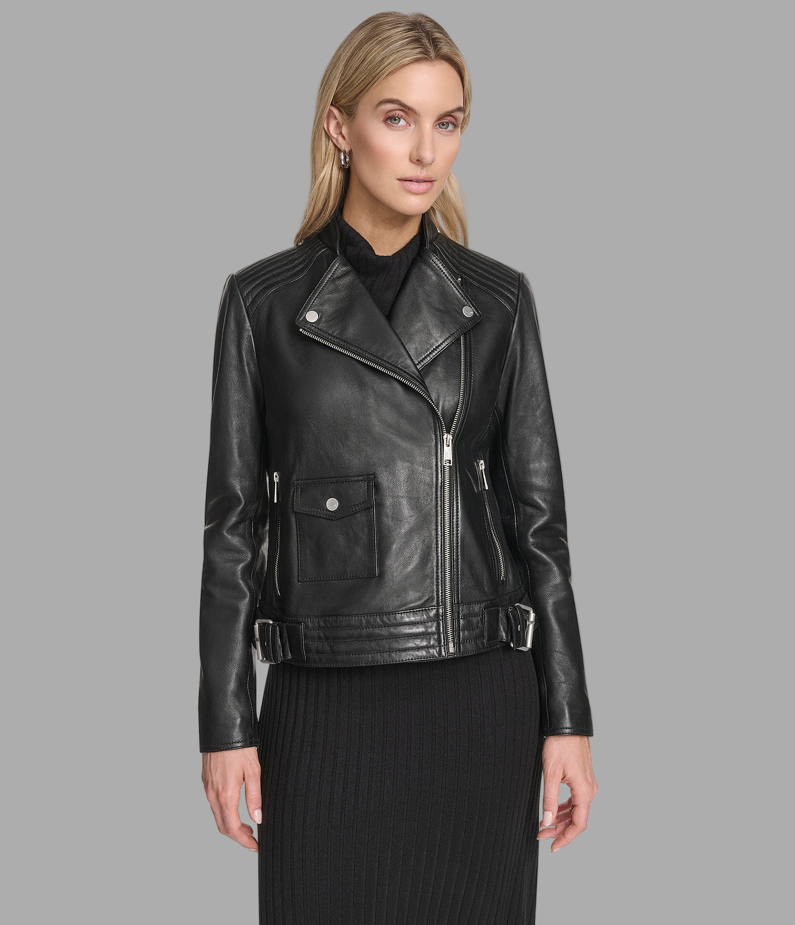 Frankie Leather Moto Jacket