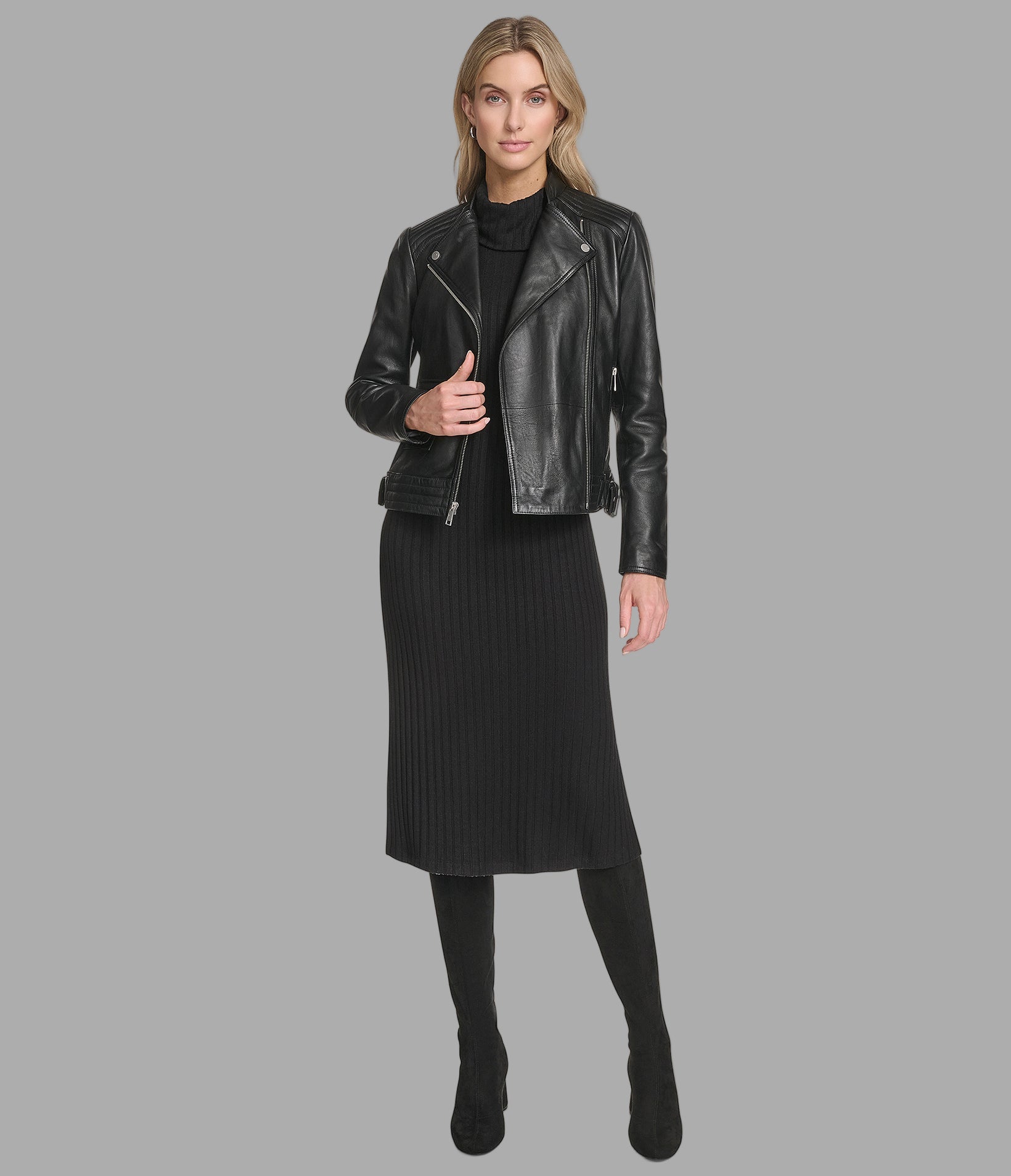 Frankie Leather Moto Jacket