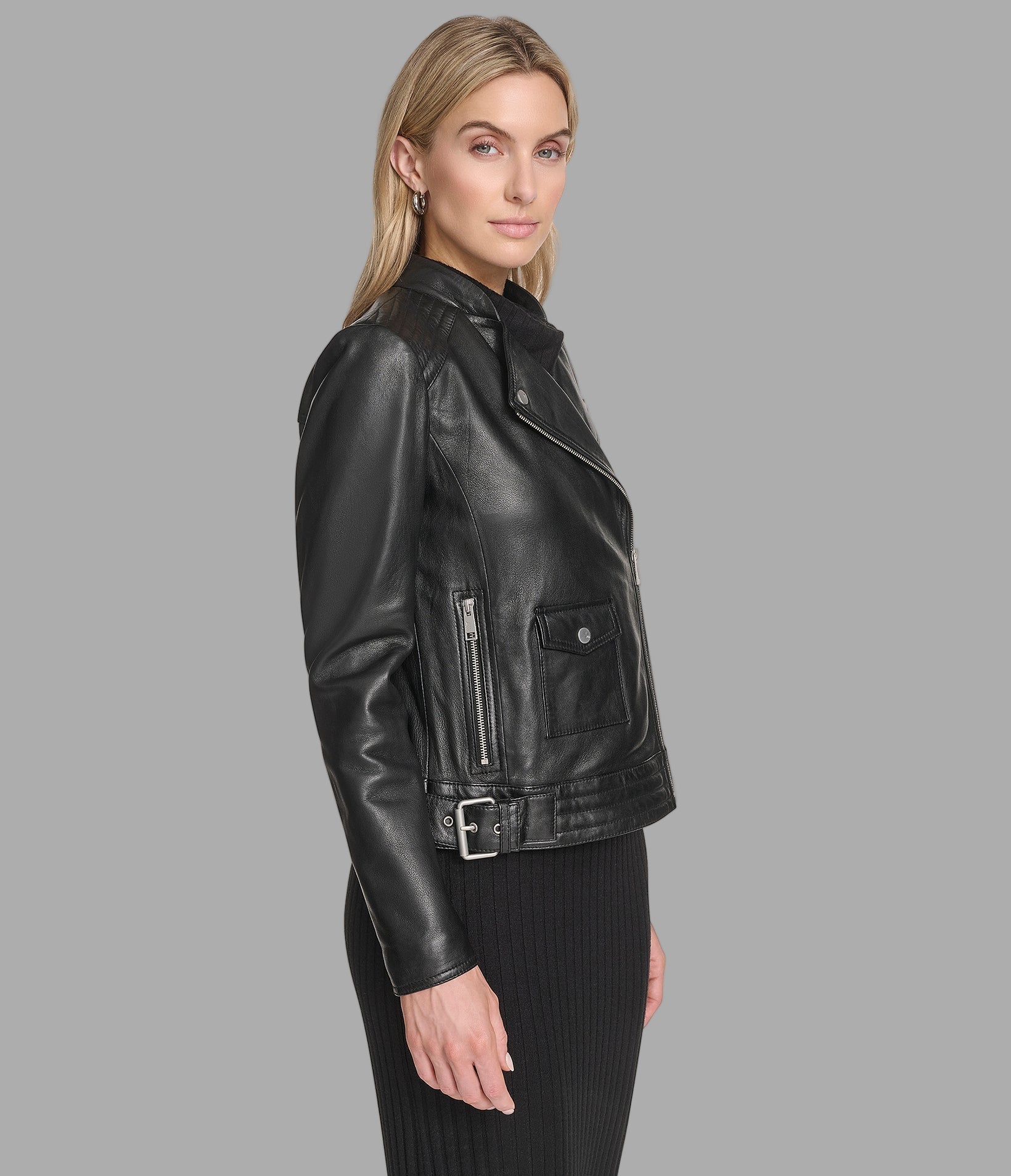 Frankie Leather Moto Jacket