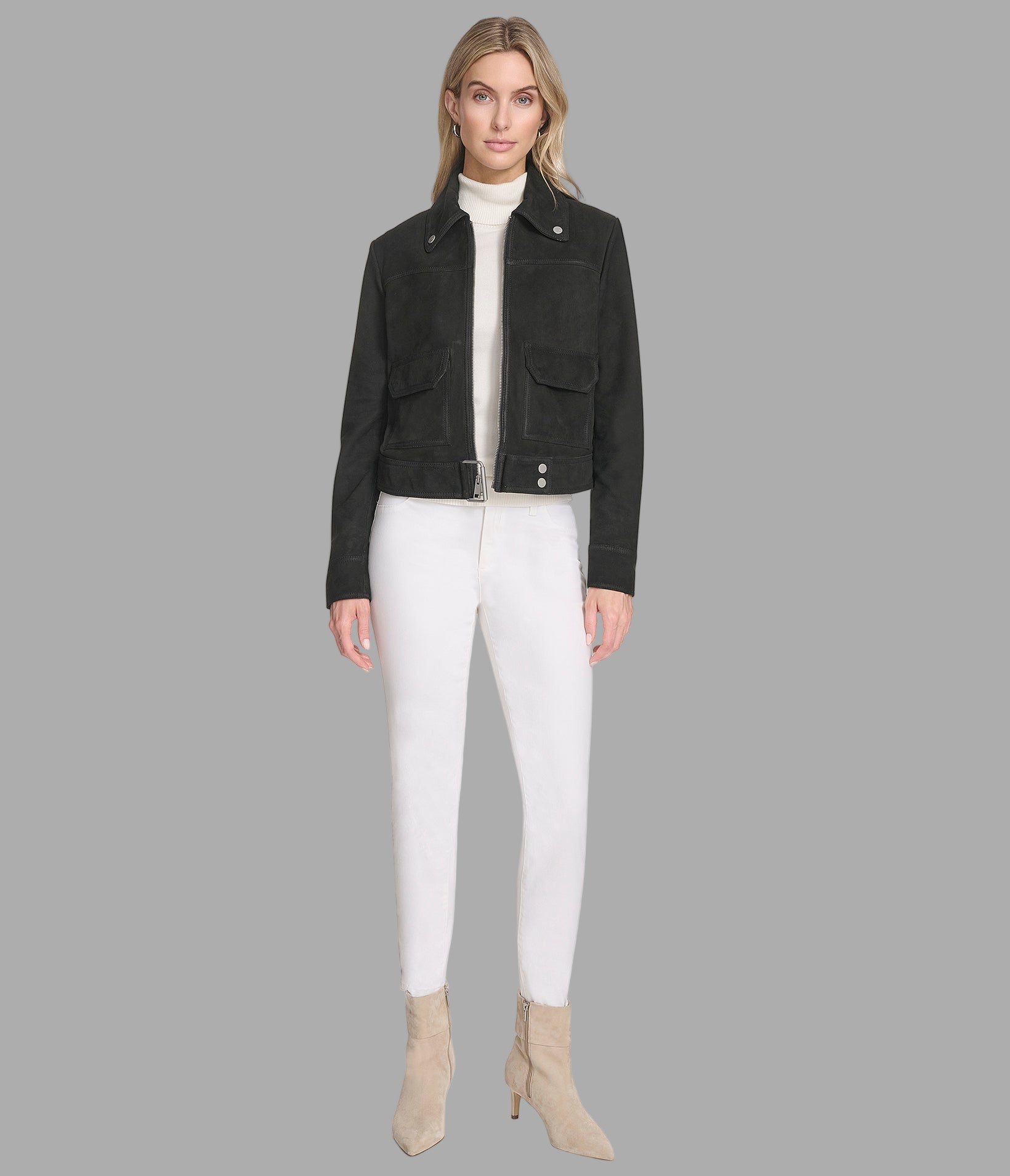 Lunetta Leather Trucker Jacket