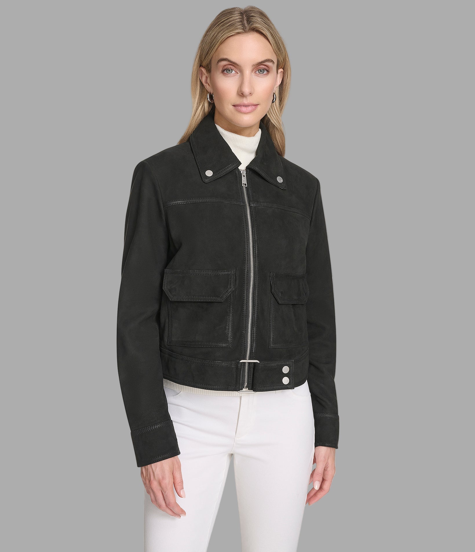 Lunetta Leather Trucker Jacket
