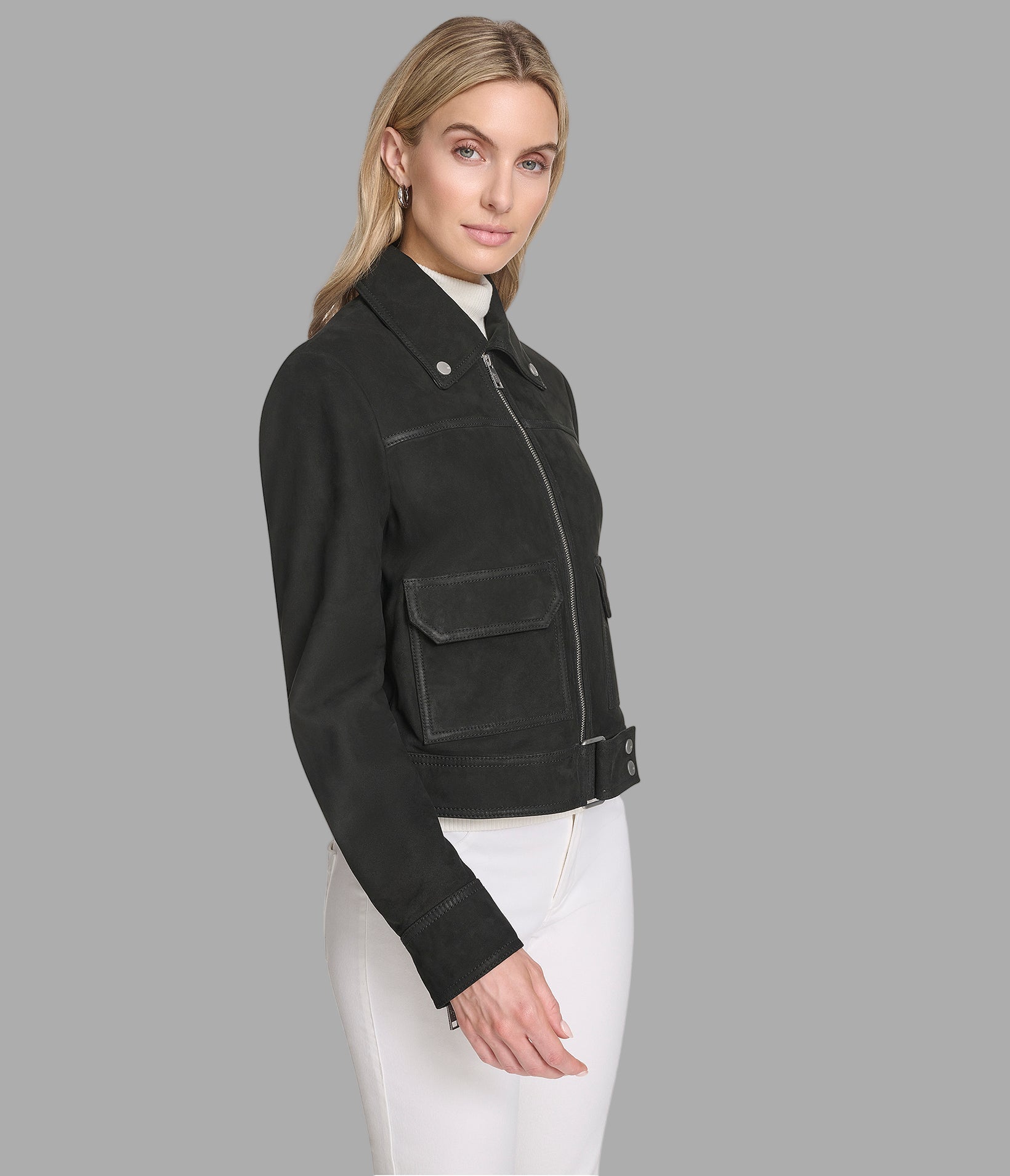 Lunetta Leather Trucker Jacket