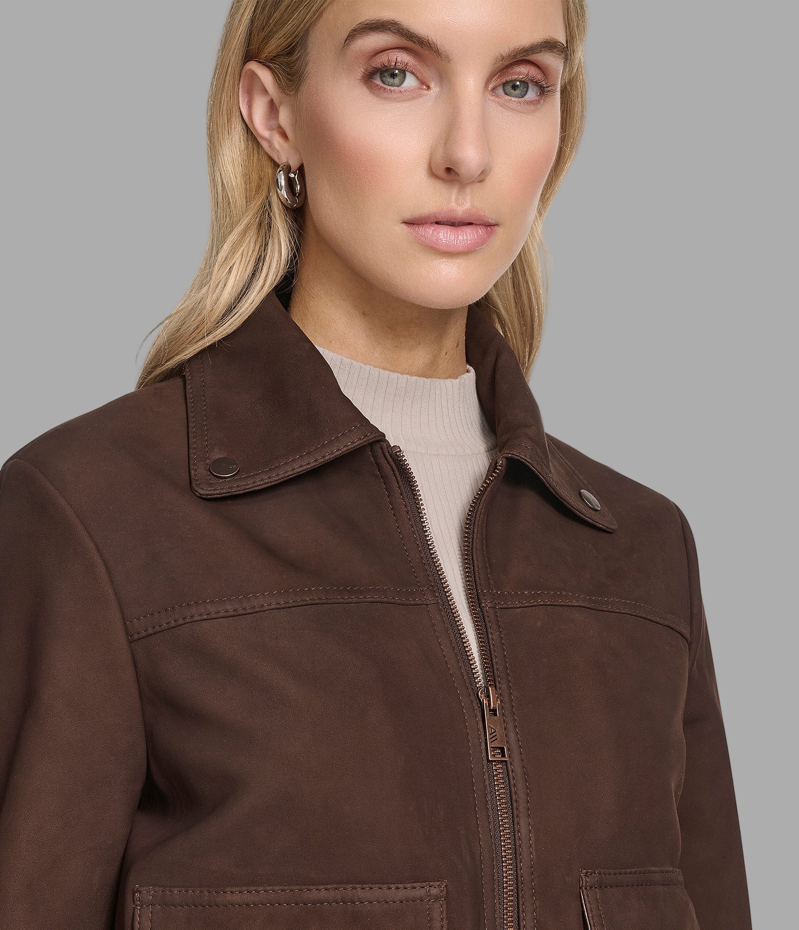 Lunetta Leather Trucker Jacket
