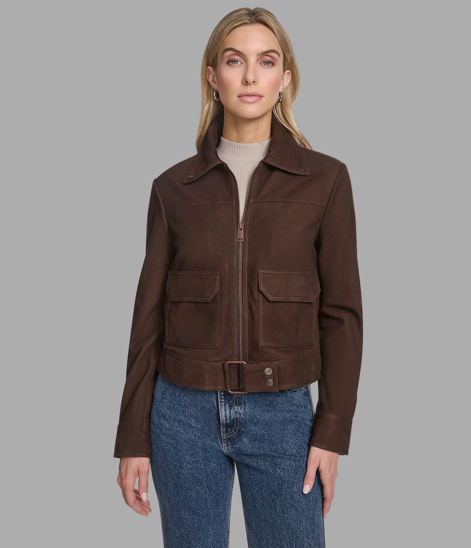 Lunetta Leather Trucker Jacket