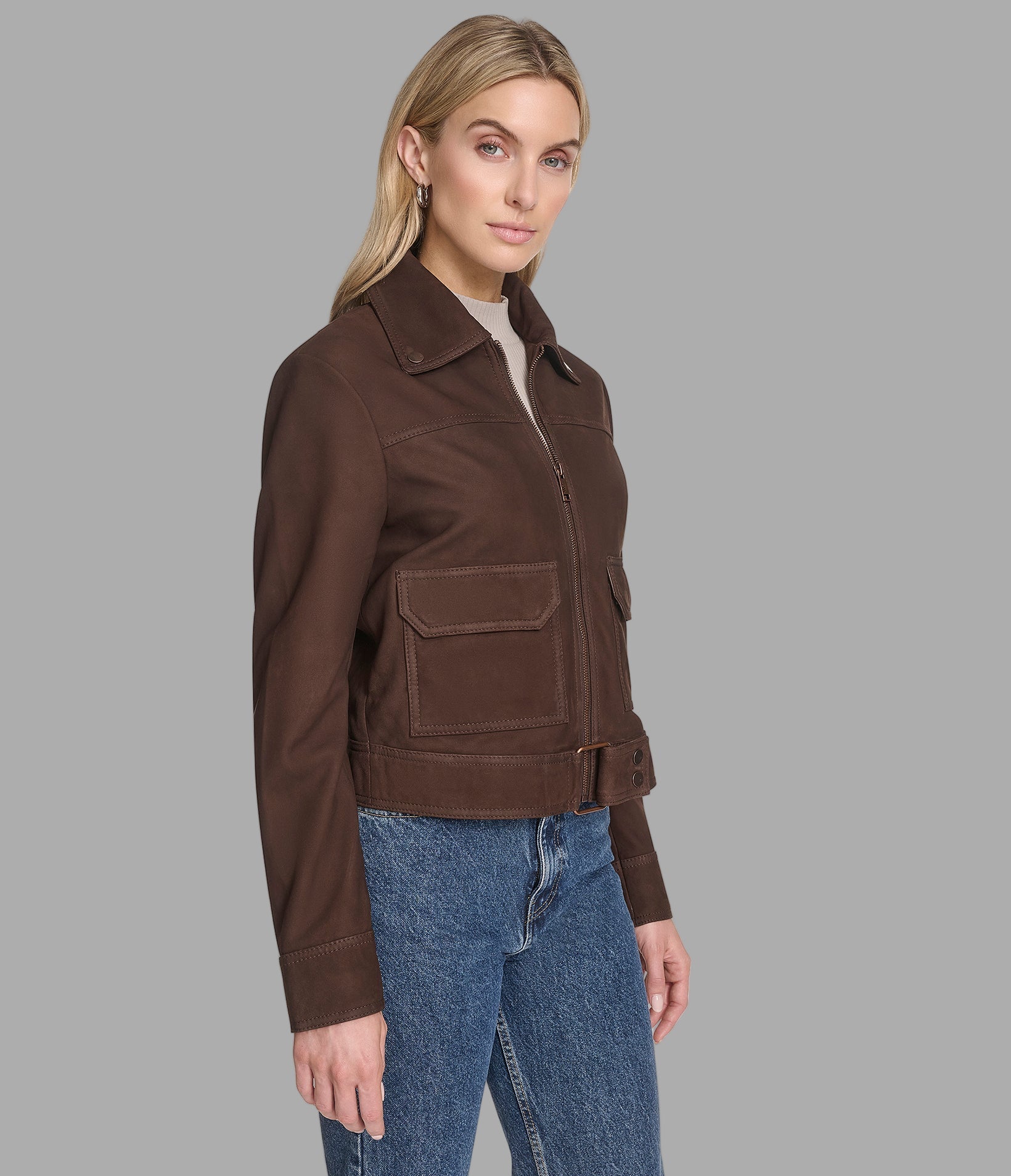 Lunetta Leather Trucker Jacket