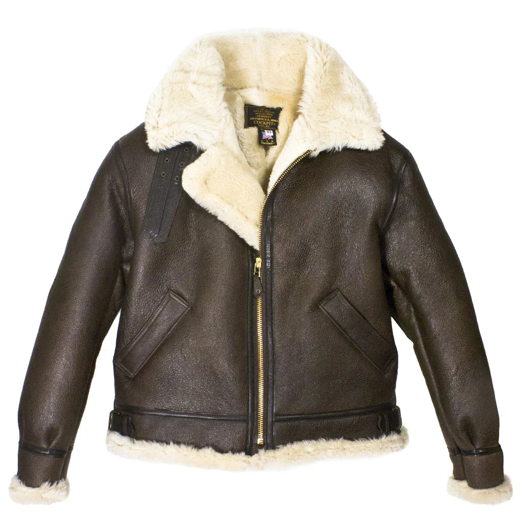 Men's Genuine Sheepskin B3 Bomber Jacket