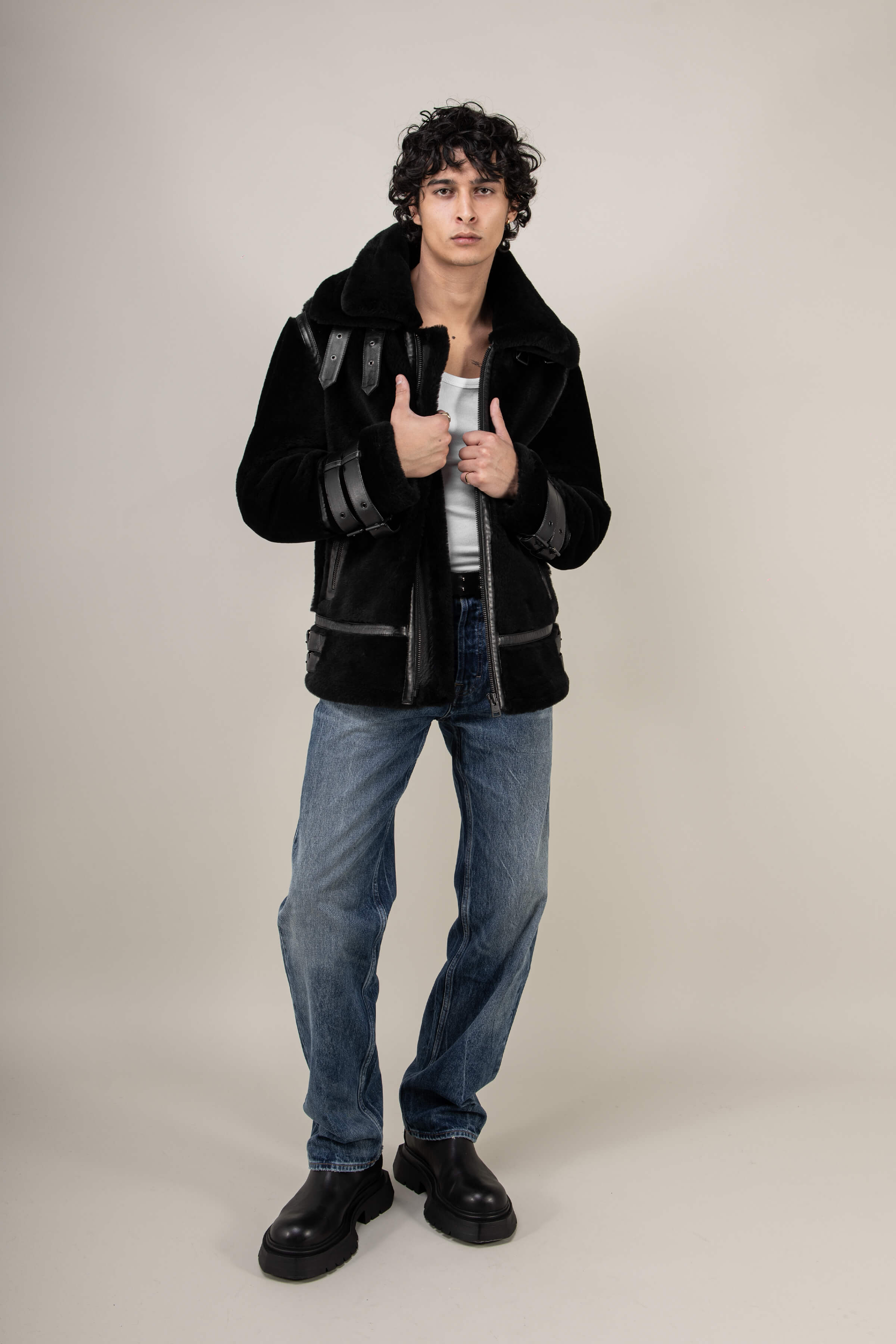 Polar 3.0: Noir Shearling Jacket (Man)