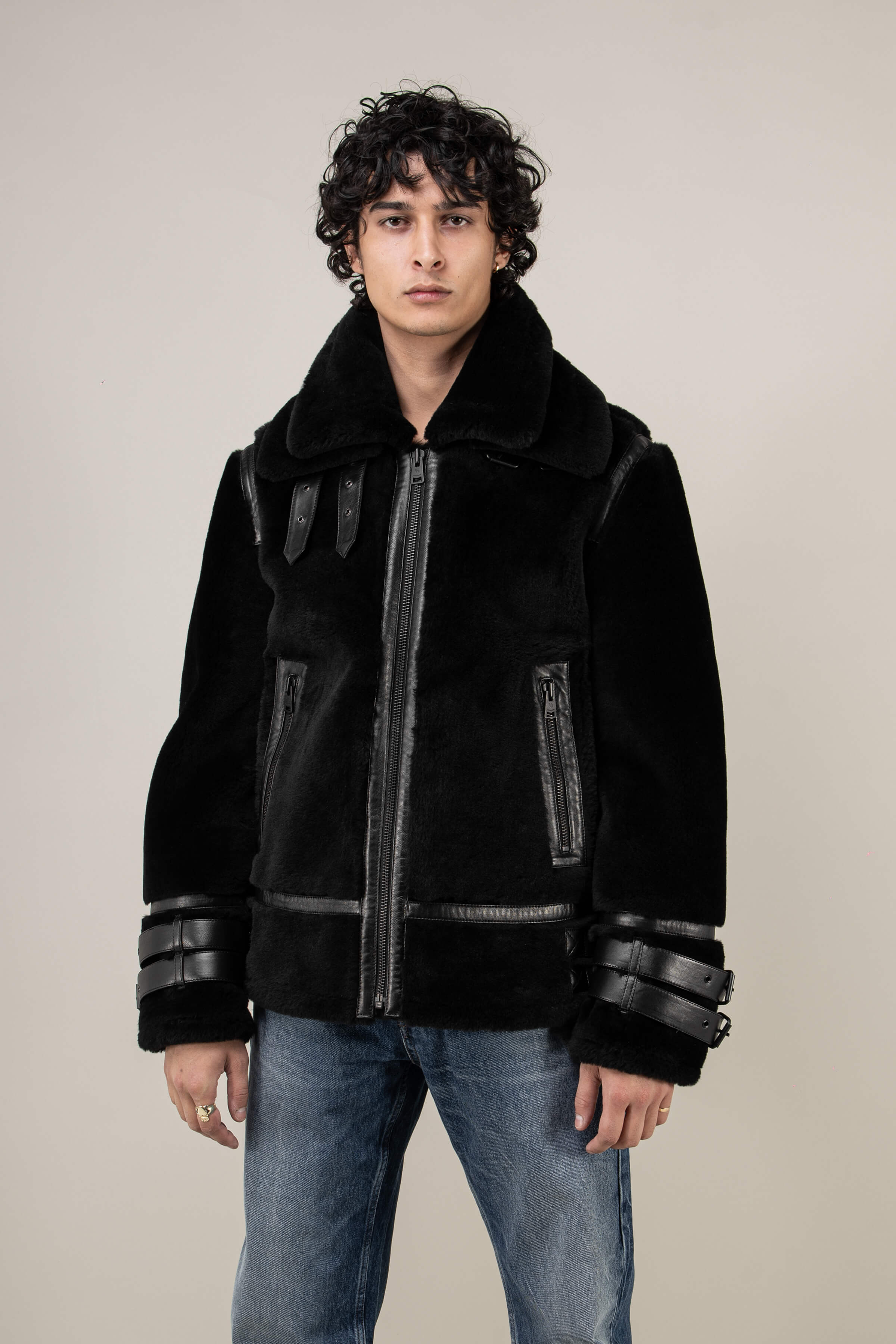 Polar 3.0: Noir Shearling Jacket (Man)