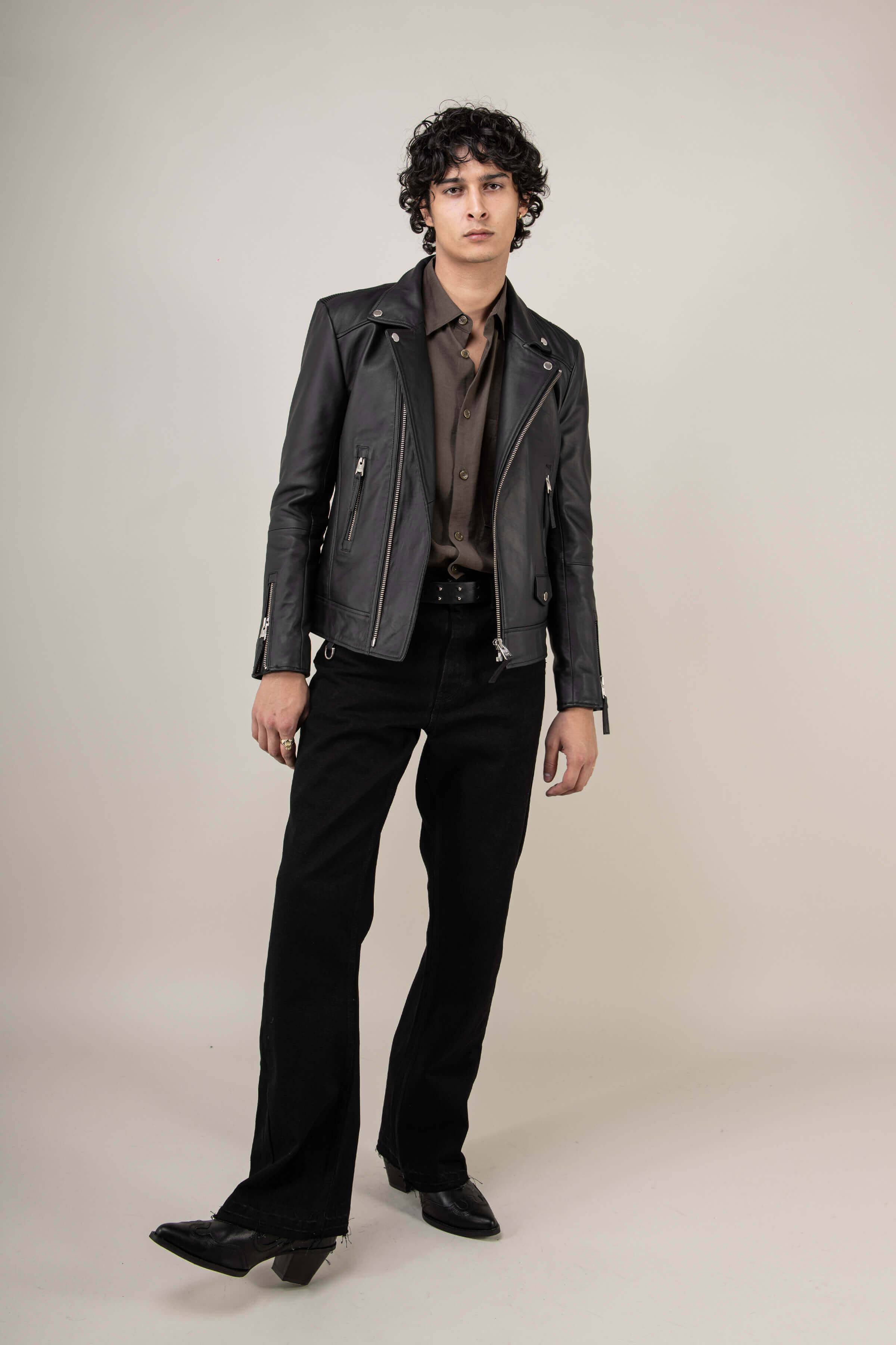 Refined Biker Leather Jacket (Man)