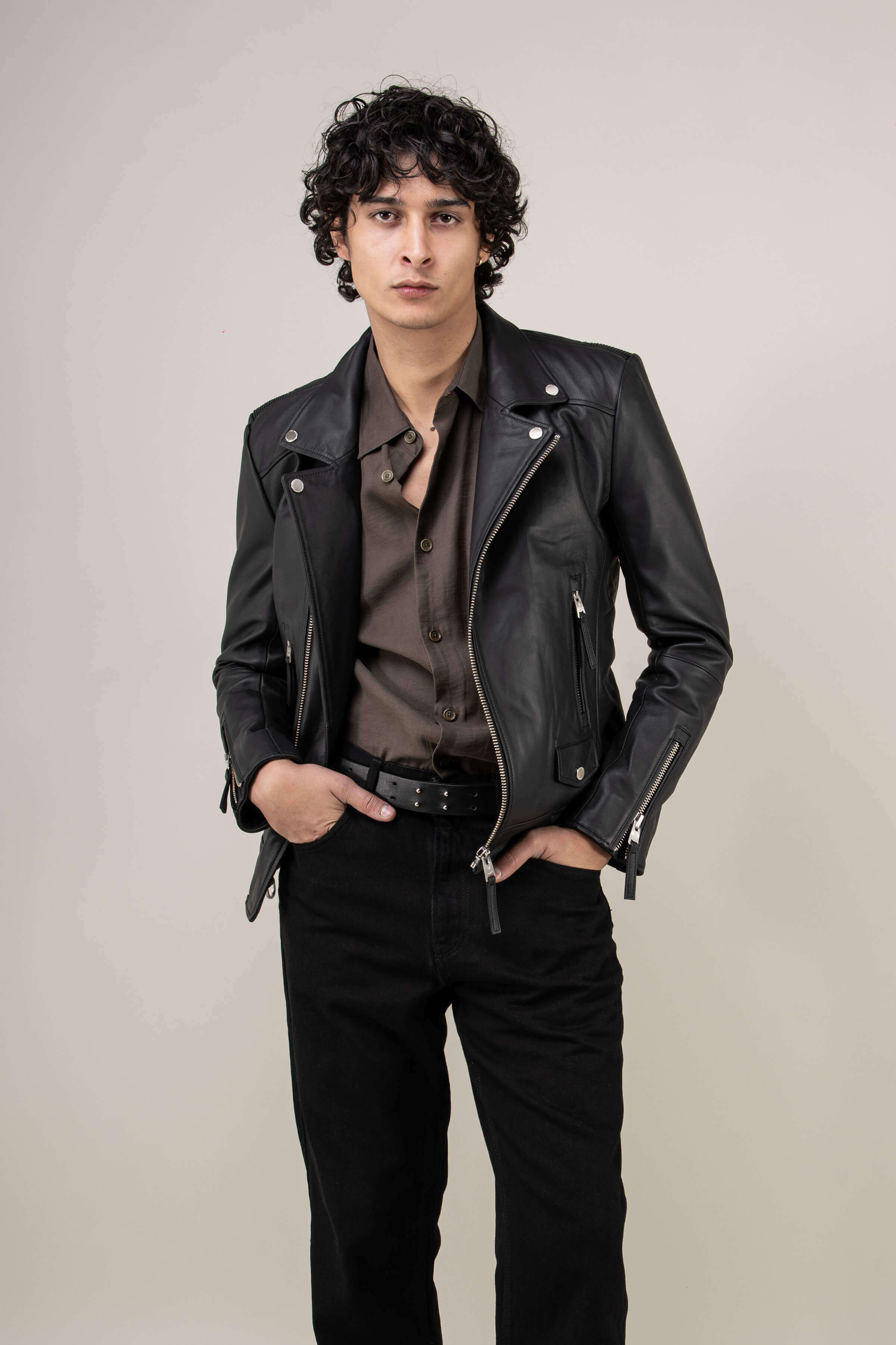 Refined Biker Leather Jacket (Man)