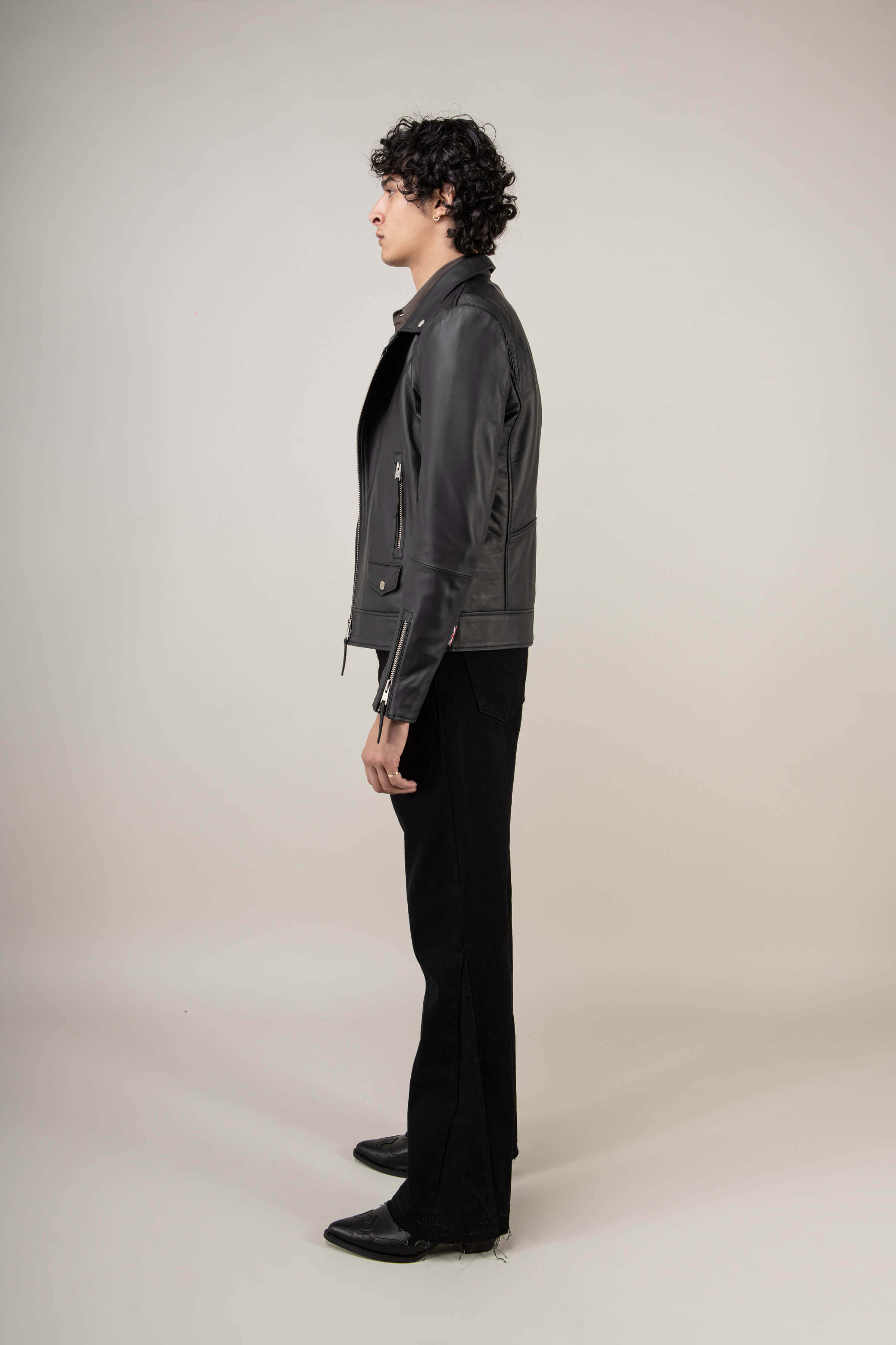 Refined Biker Tall Leather Jacket (Man)